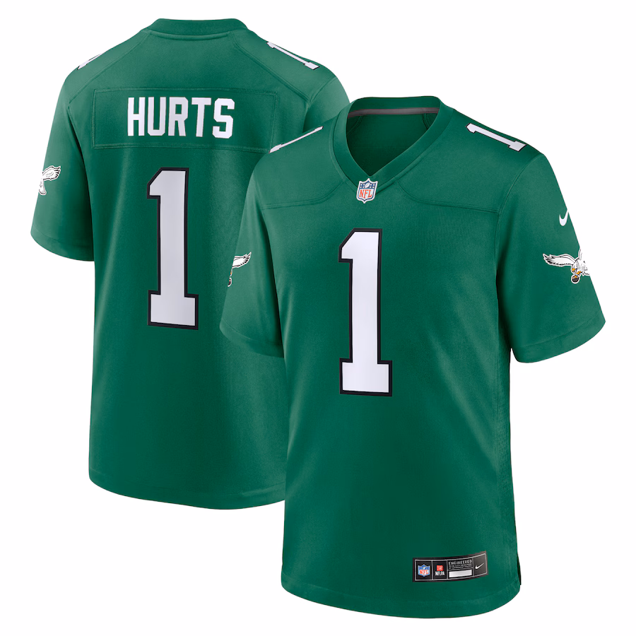 Jalen Hurts Philadelphia Eagles Nike Alternate Game Player Jersey - Kelly Green Jersey PT75003