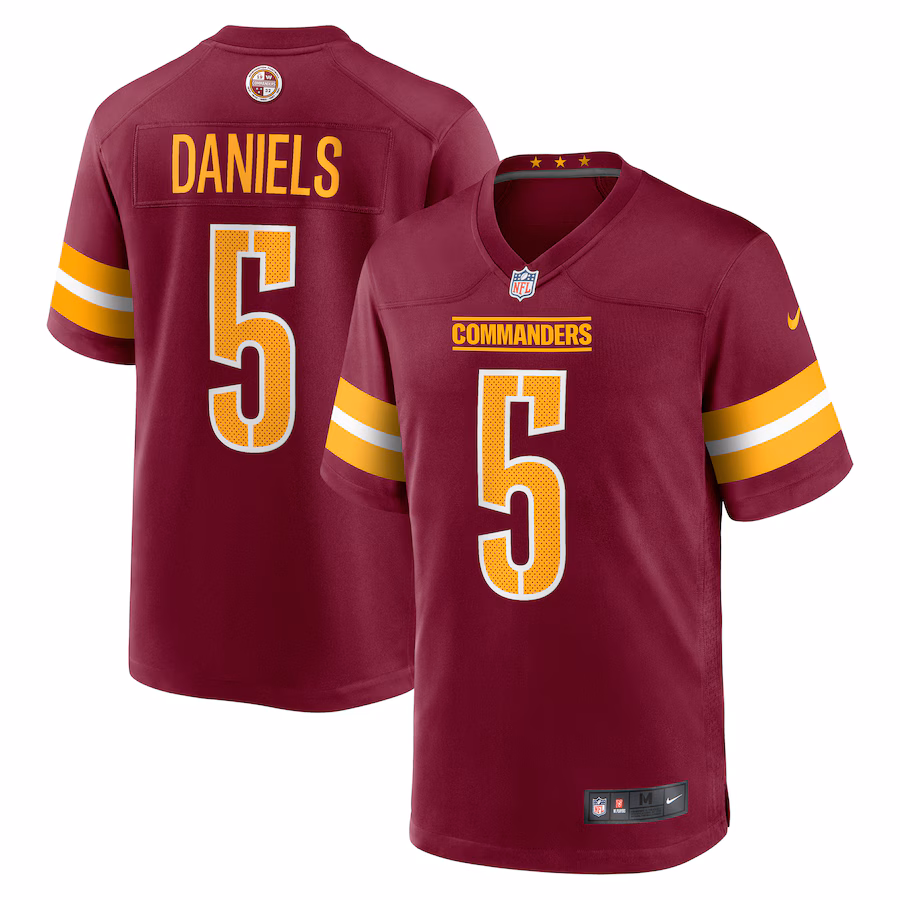 Jayden Daniels Washington Commanders Nike Player Game Jersey - Burgundy Jersey PT75008