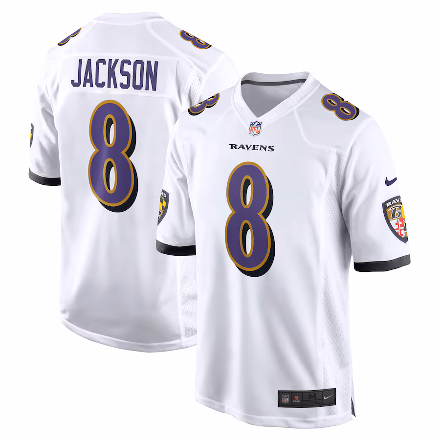 Lamar Jackson Baltimore Ravens Nike Game Jersey - White Jersey PT75013