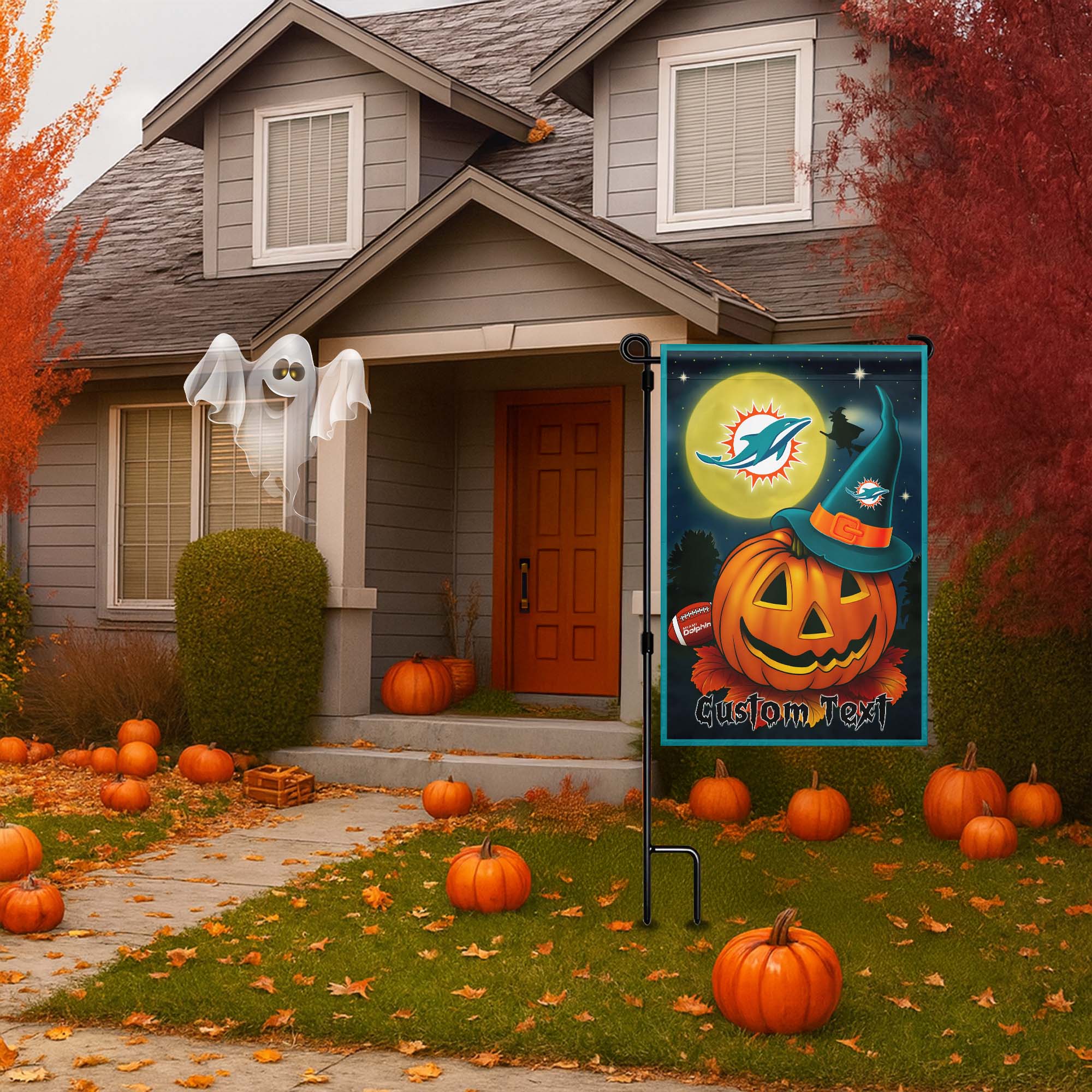 Miami Dolphins Halloween Flag PT75040