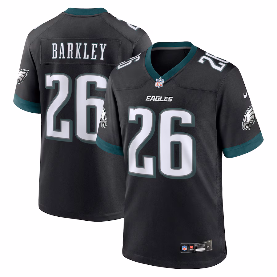 Saquon Barkley Philadelphia Eagles Nike Alternate Game Jersey - Black Jersey PT75016
