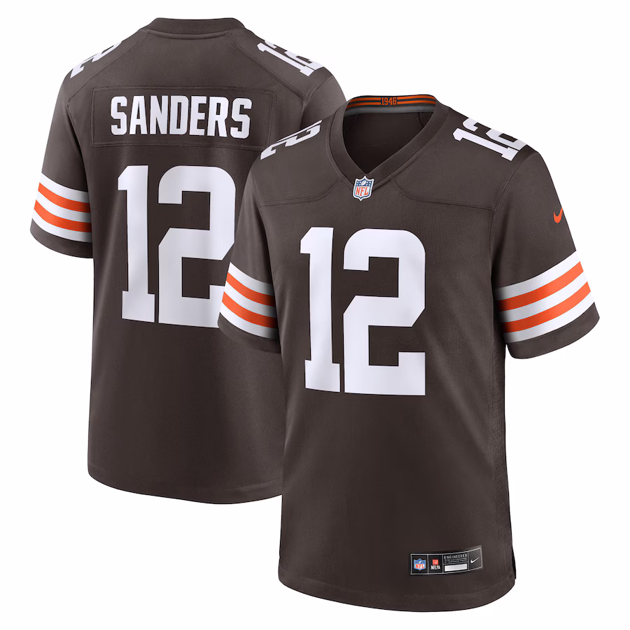 Shedeur Sanders Cleveland Browns Nike 2025 NFL Draft Game Jersey - Brown Jersey PT75019