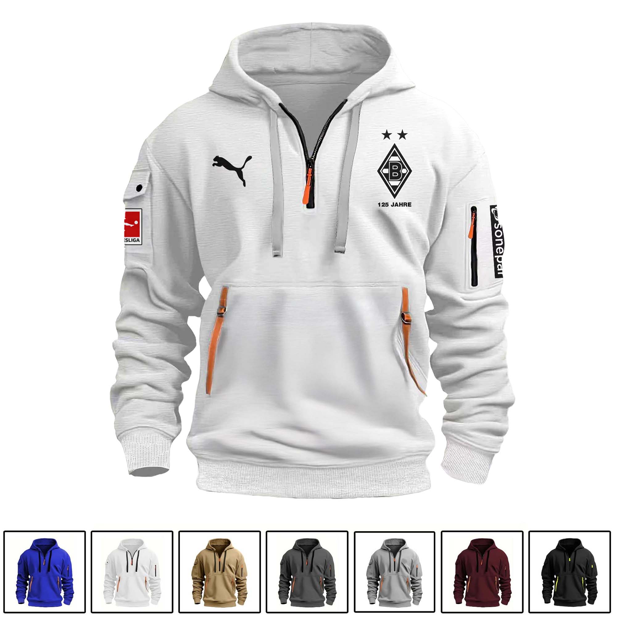 Borussia Mönchengladbach 2025-26 Home Kit Quarter Zip Hoodie PT75069