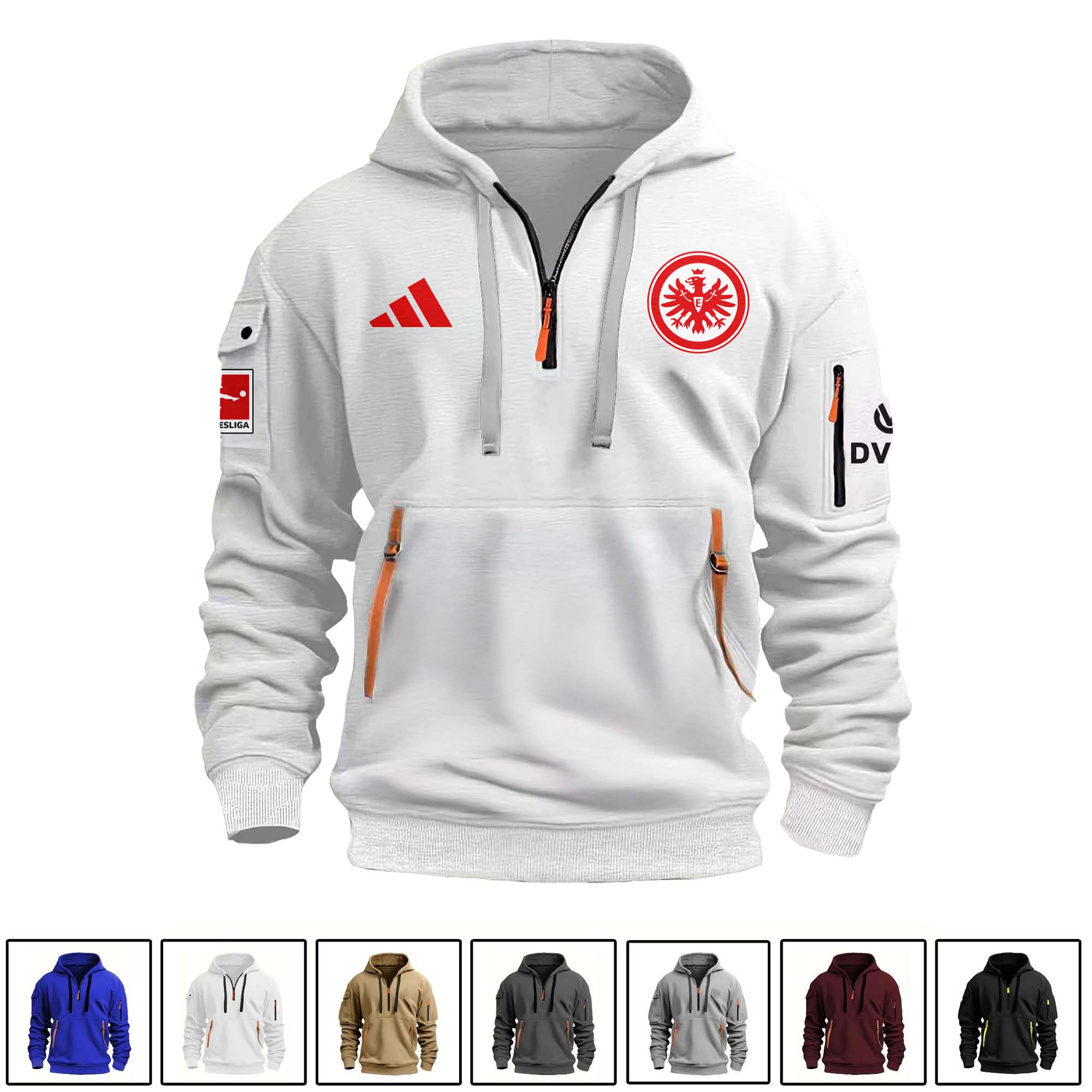 Eintracht Frankfurt 2025-26 Home Kit Quarter Zip Hoodie PT75070