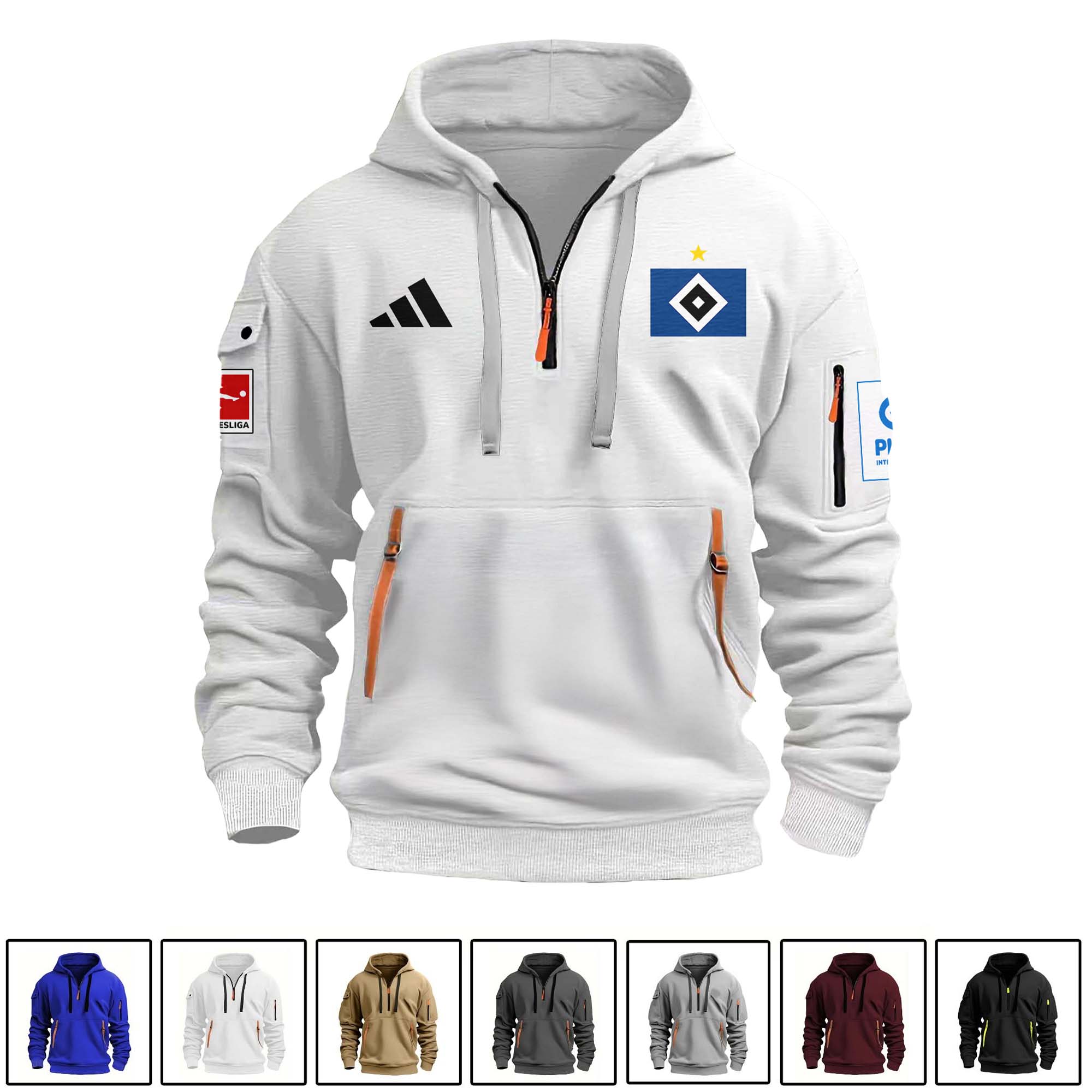 Hamburger SV 2025-26 Home Kit Quarter Zip Hoodie PT75073