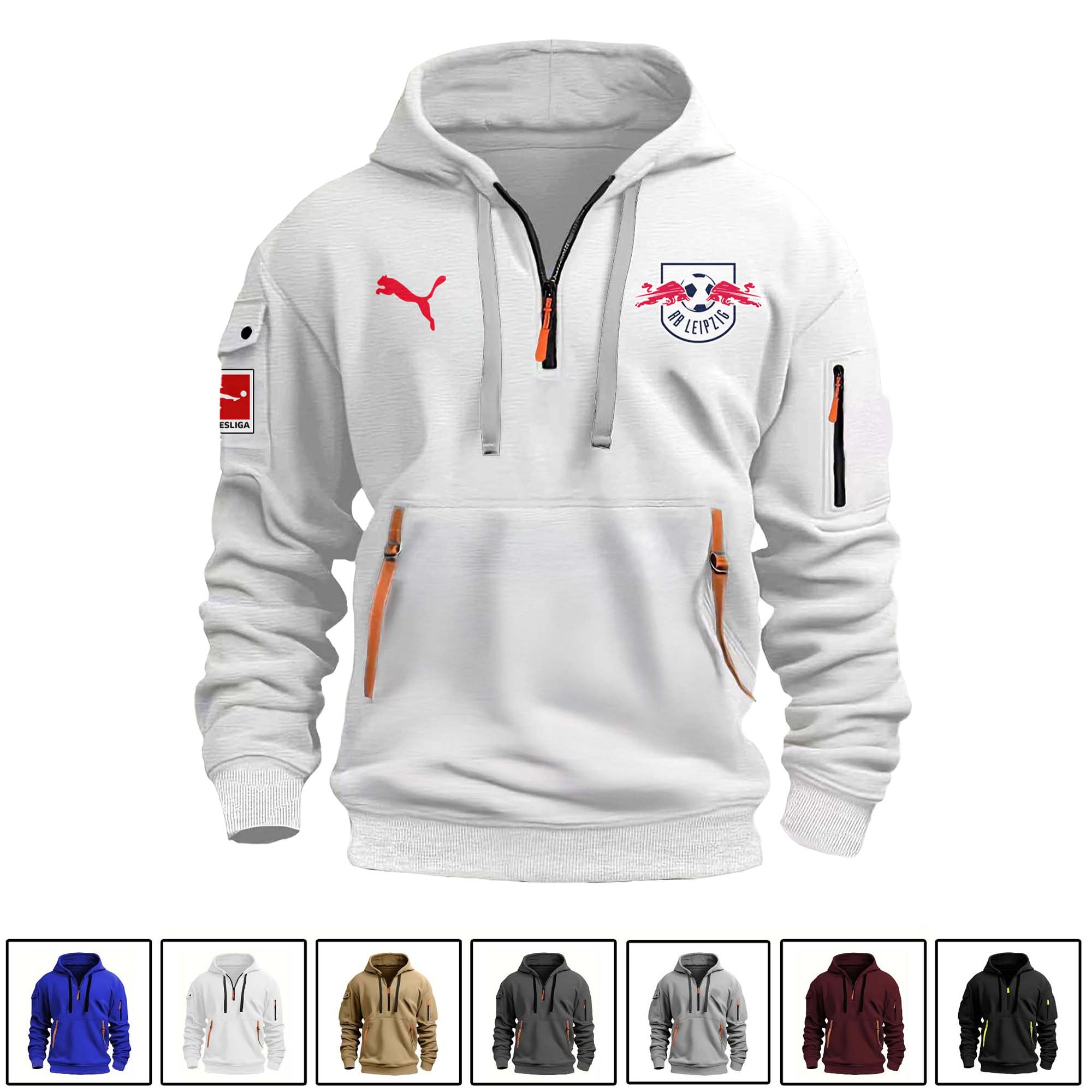 RB Leipzig 2025-26 Home Kit Quarter Zip Hoodie PT75074