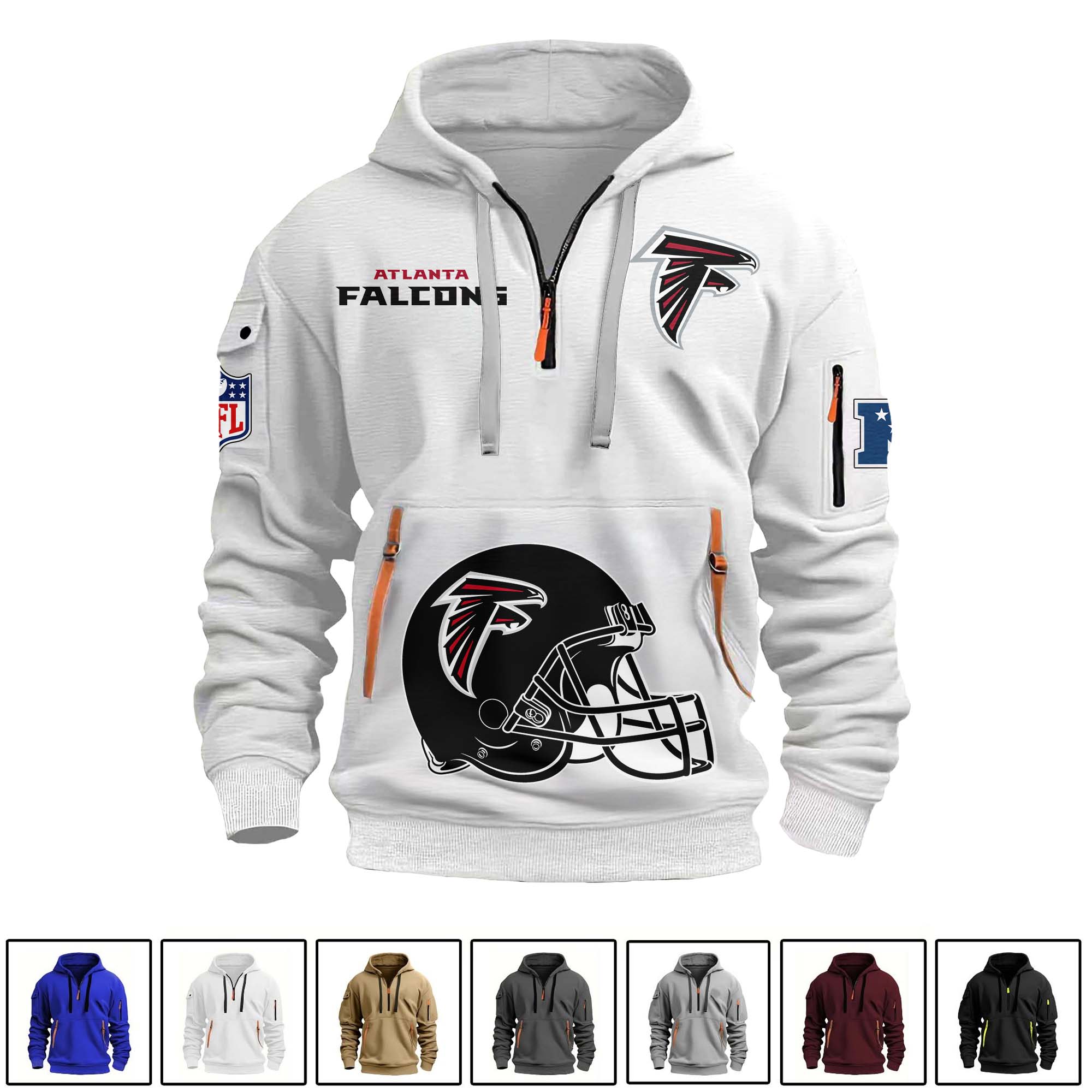Atlanta Falcons Quarter Zip Hoodie PT75113