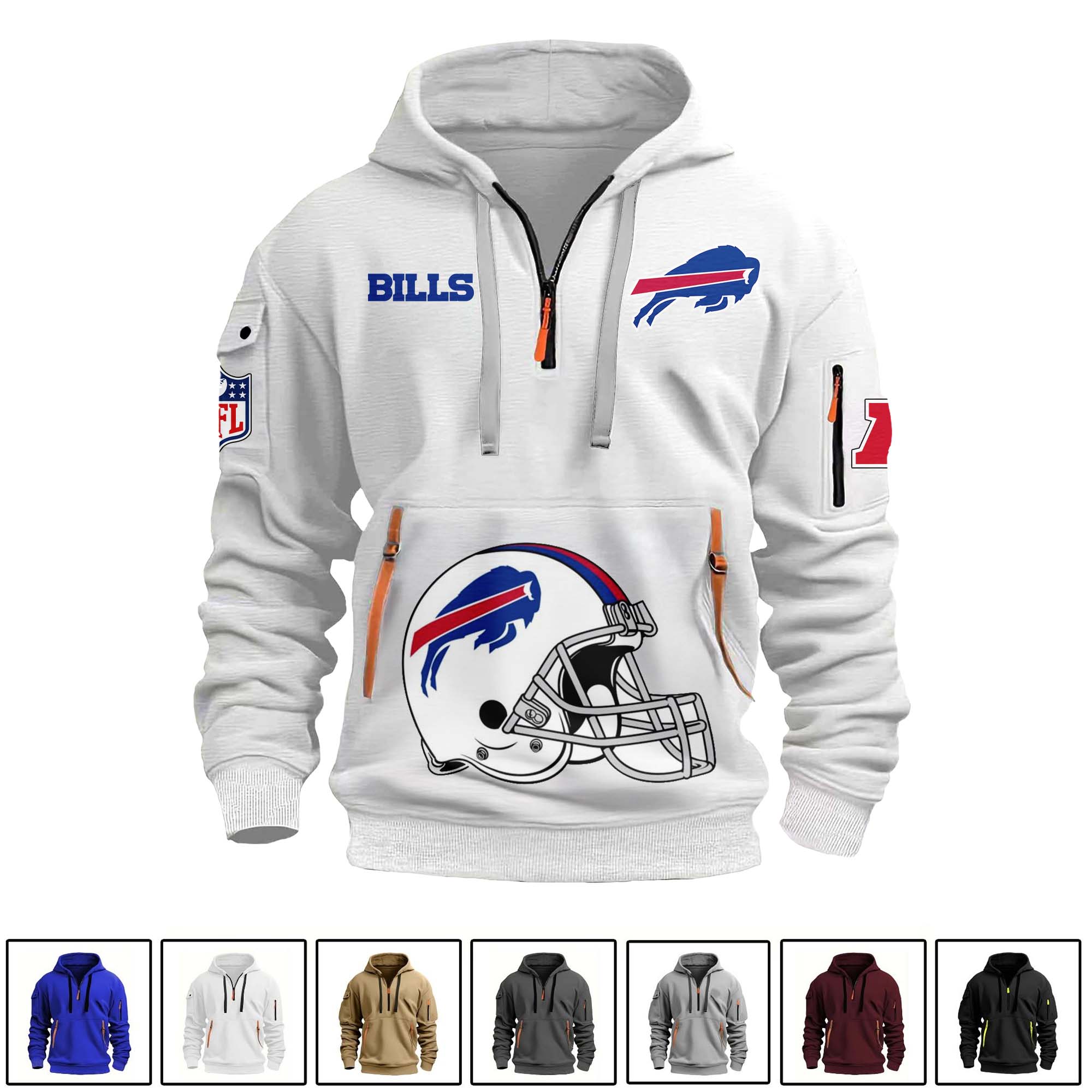Buffalo Bills Quarter Zip Hoodie PT75115
