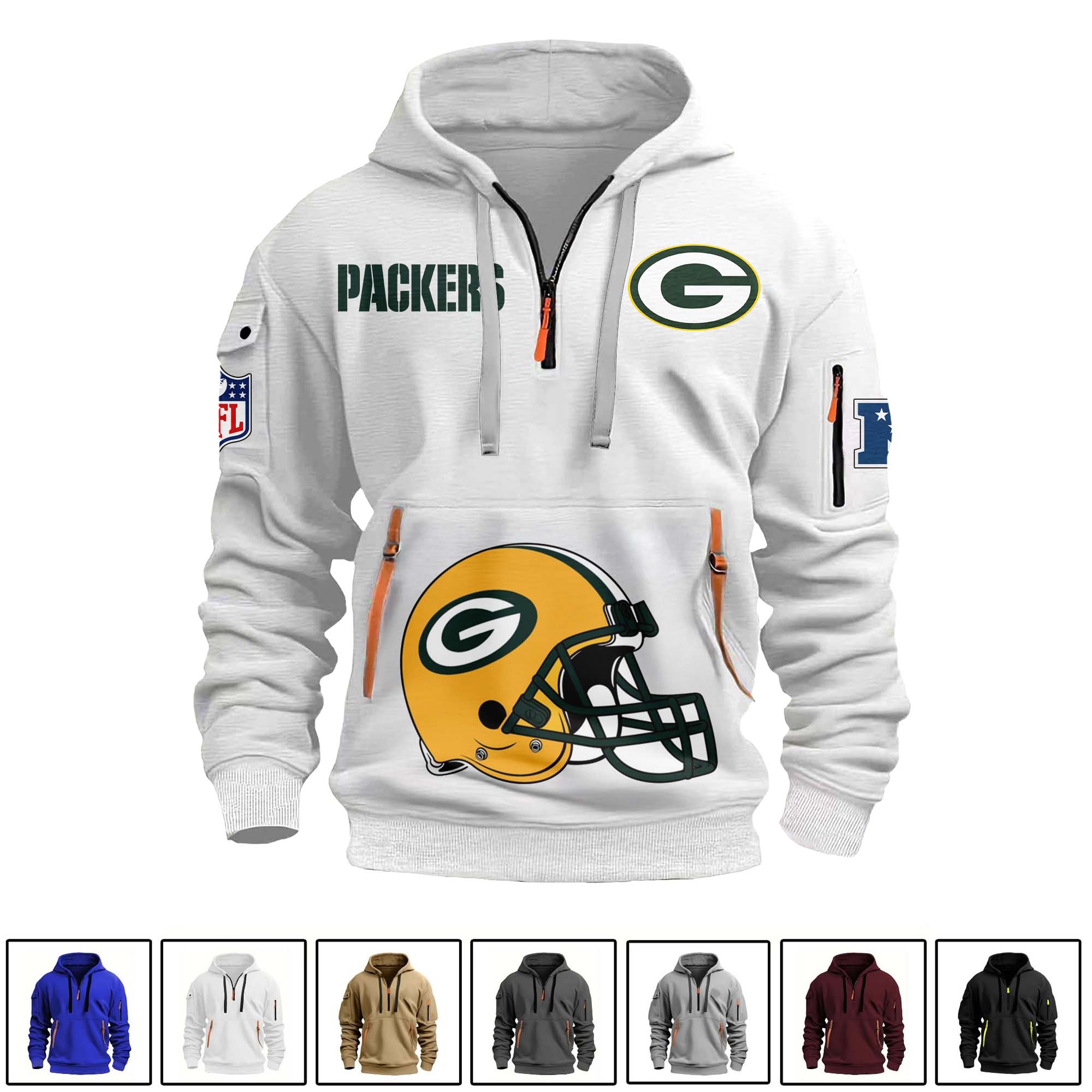 Green Bay Packers Quarter Zip Hoodie PT75123