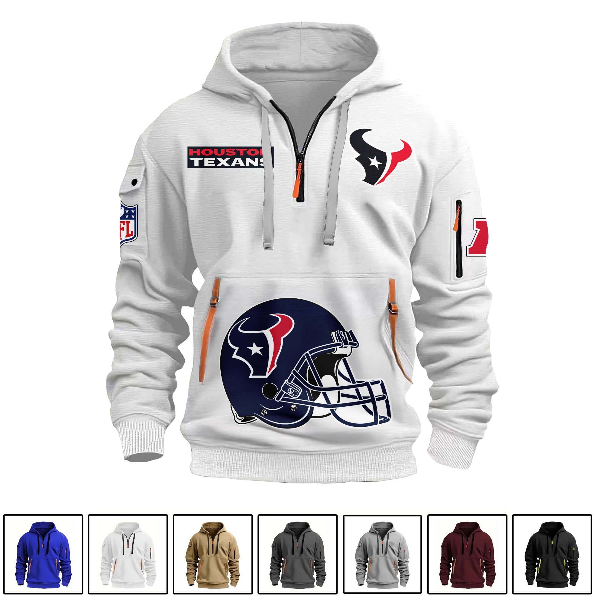 Houston Texans Quarter Zip Hoodie PT75124