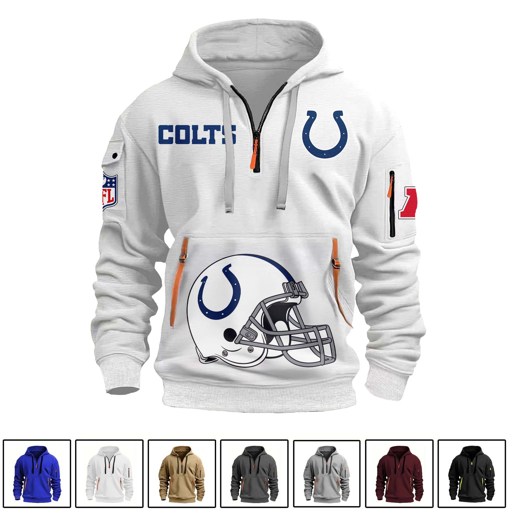 Indianapolis Colts Quarter Zip Hoodie PT75125
