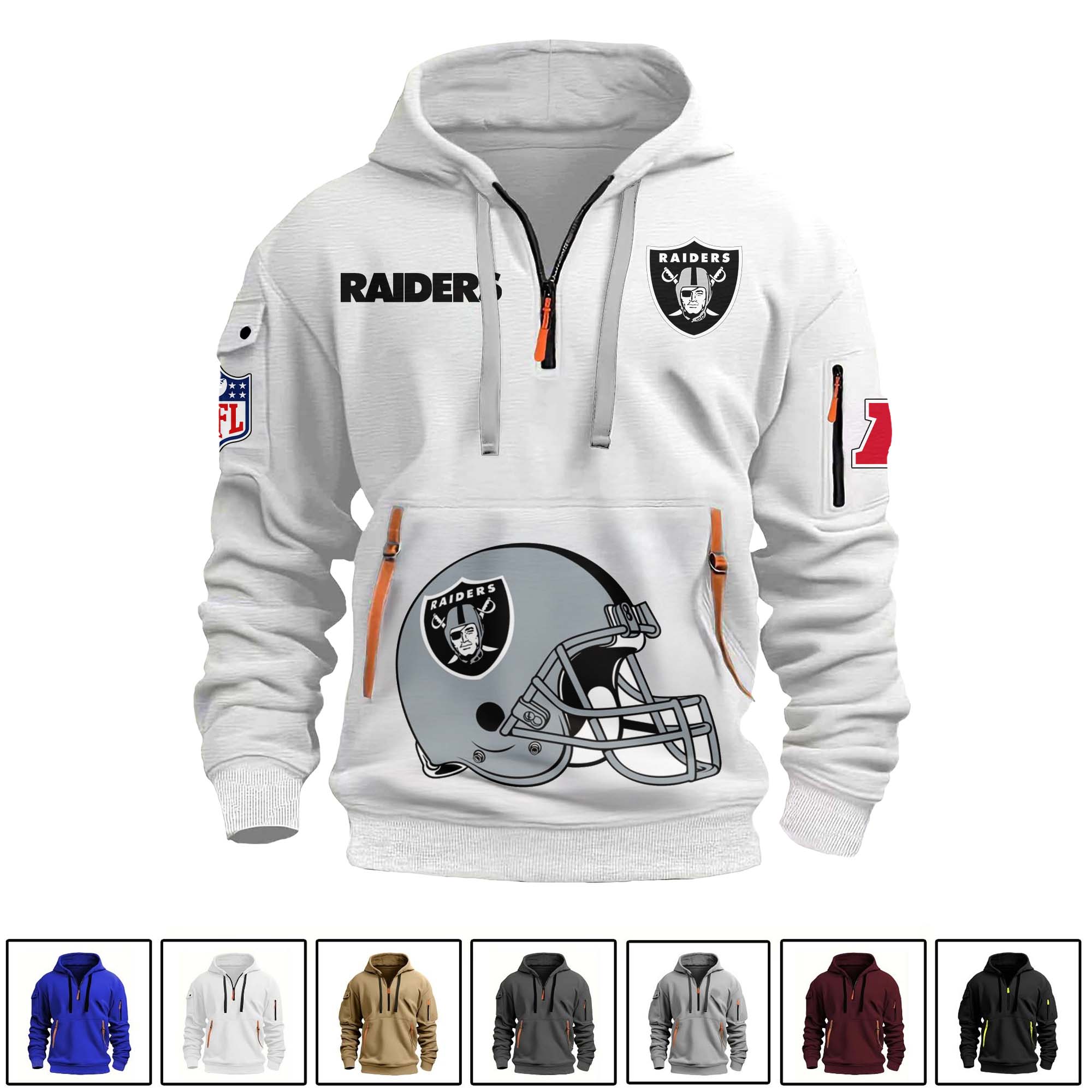 Las Vegas Raiders Quarter Zip Hoodie PT75128