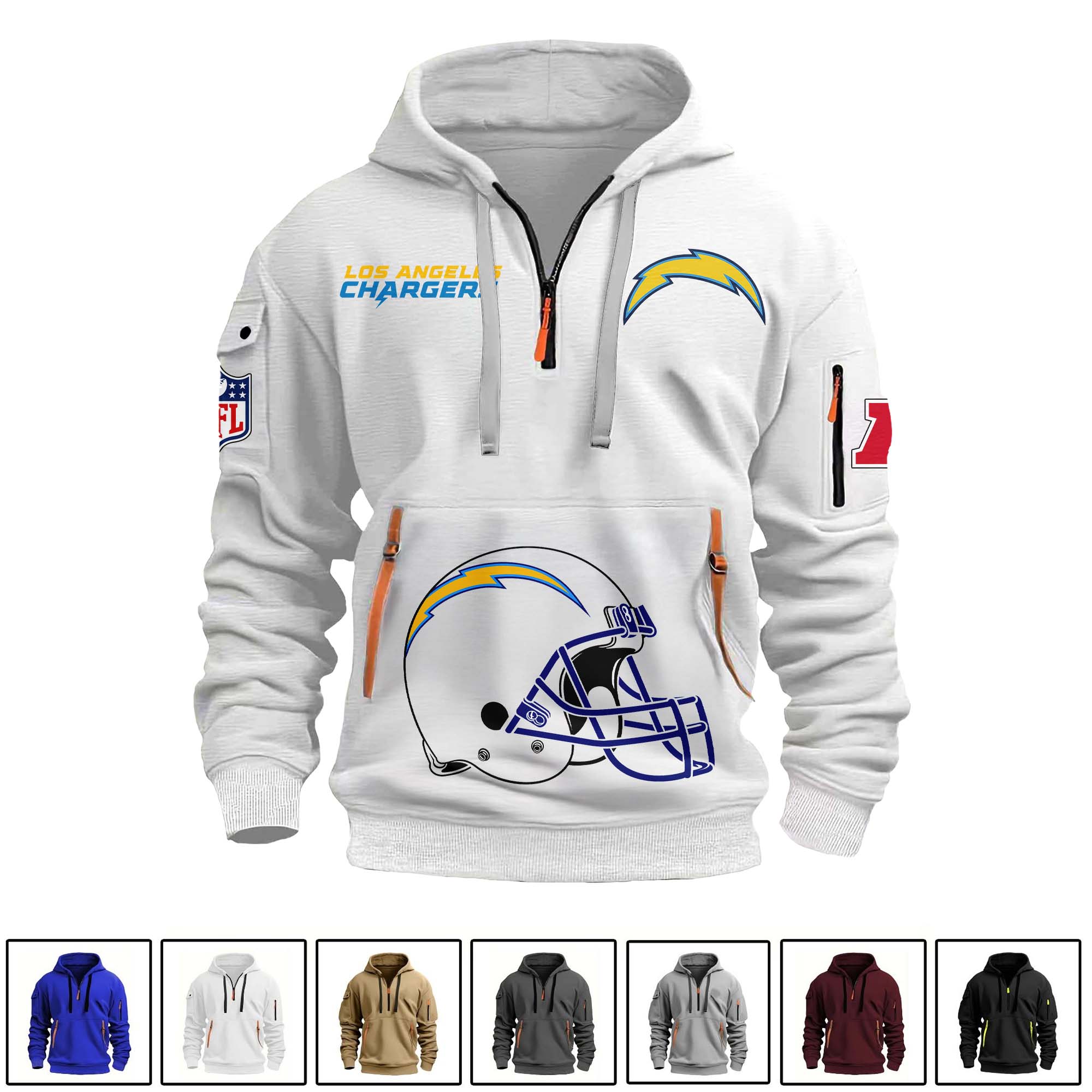 Los Angeles Chargers Quarter Zip Hoodie PT75129