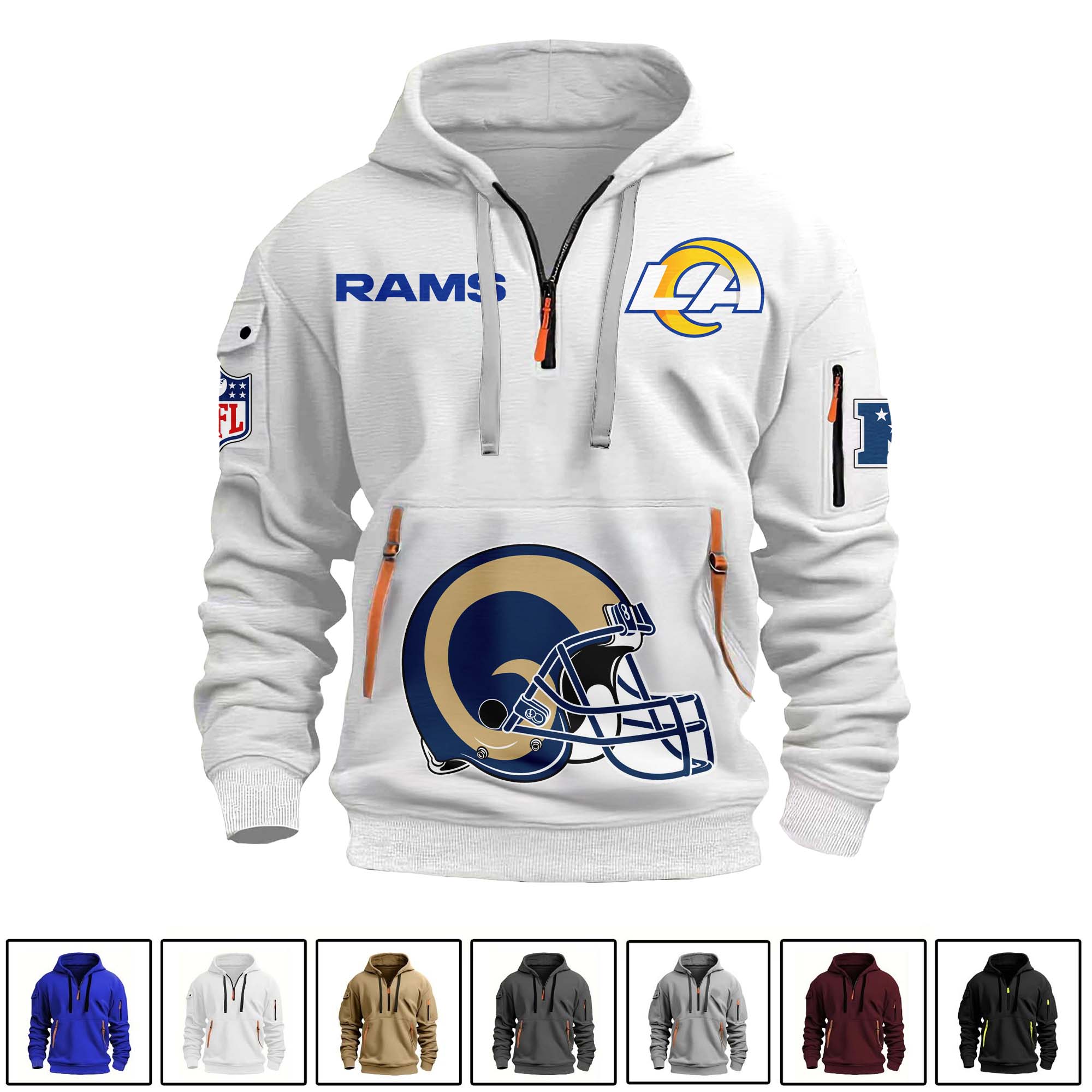 Los Angeles Rams Quarter Zip Hoodie PT75130