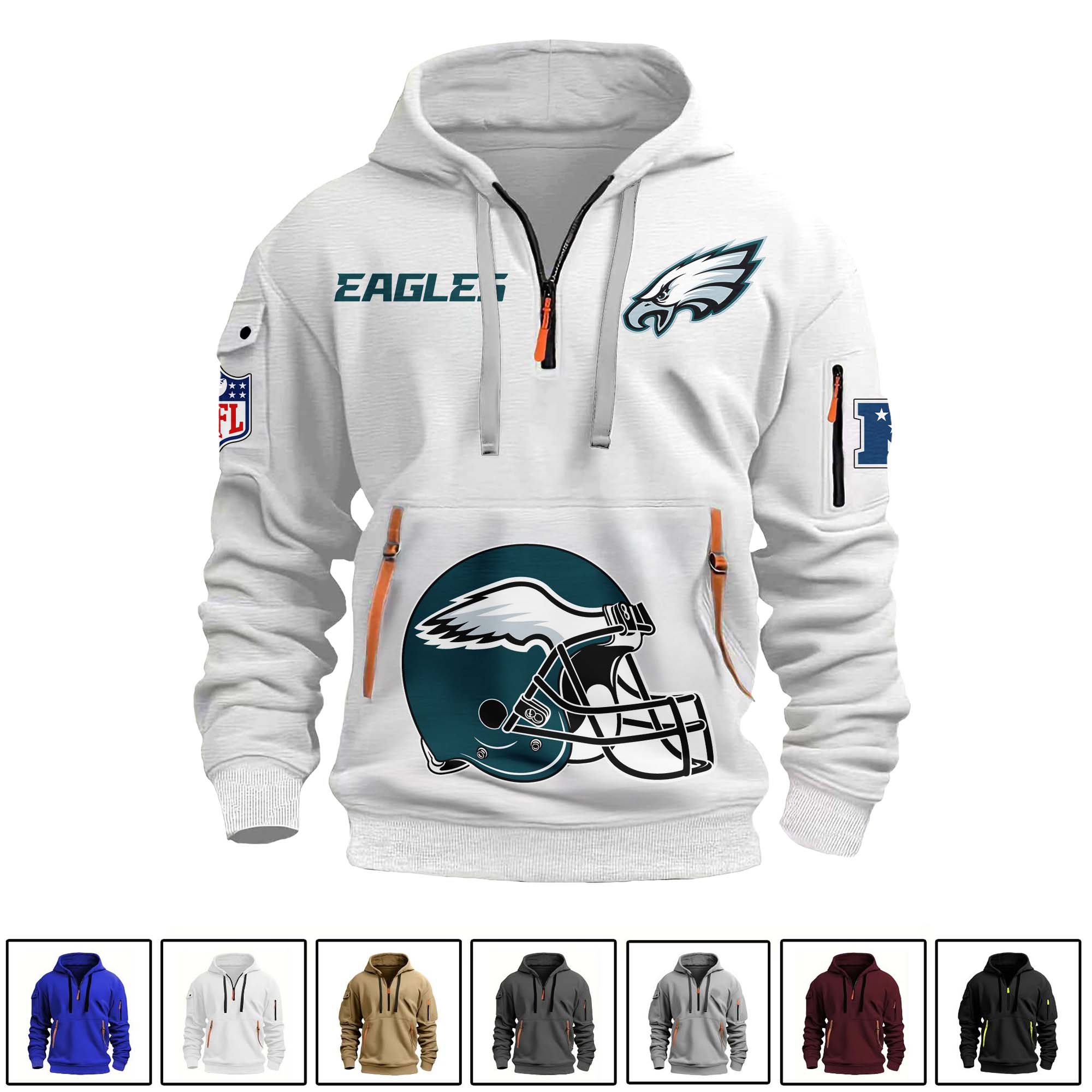 Philadelphia Eagles Quarter Zip Hoodie PT75137