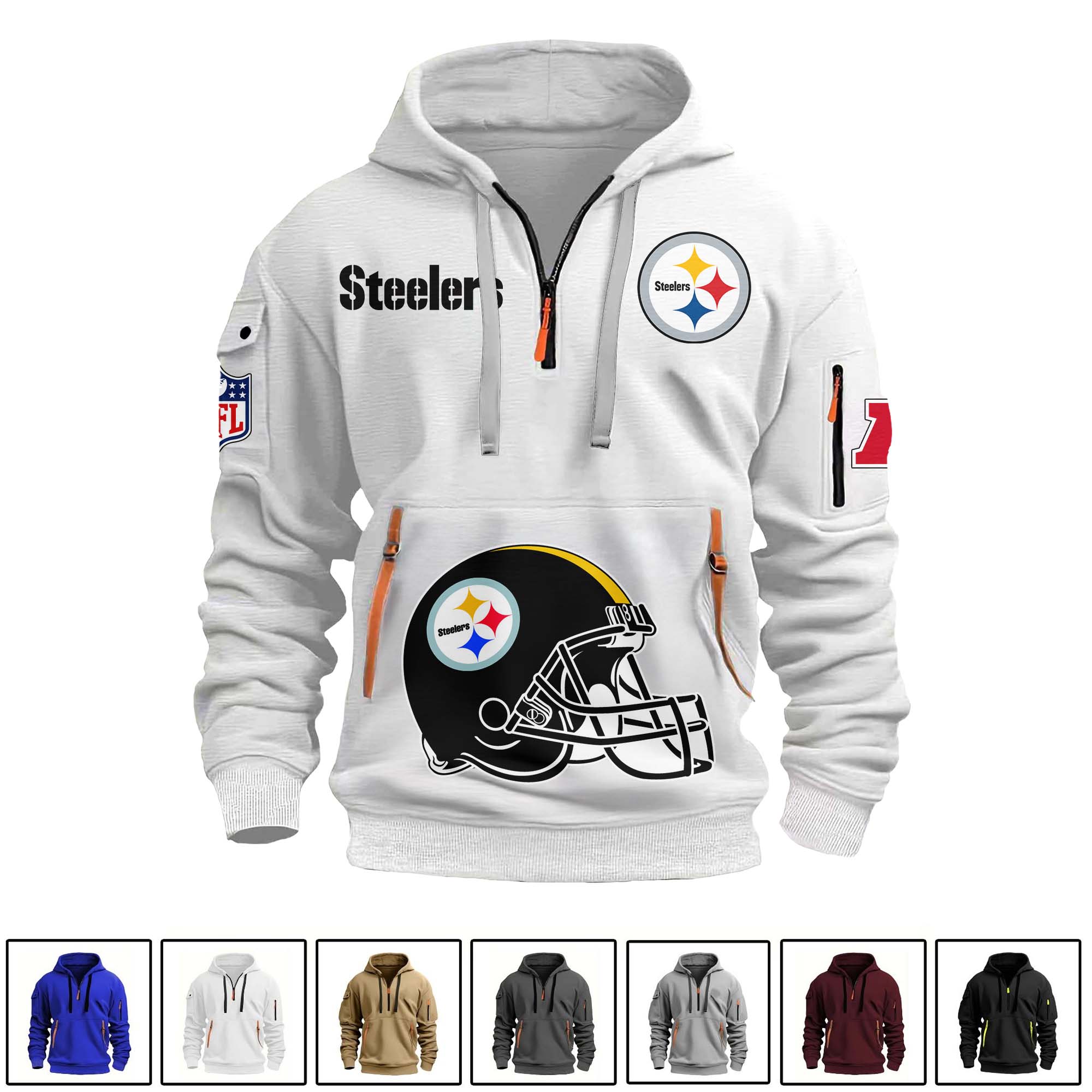 Pittsburgh Steelers Quarter Zip Hoodie PT75138