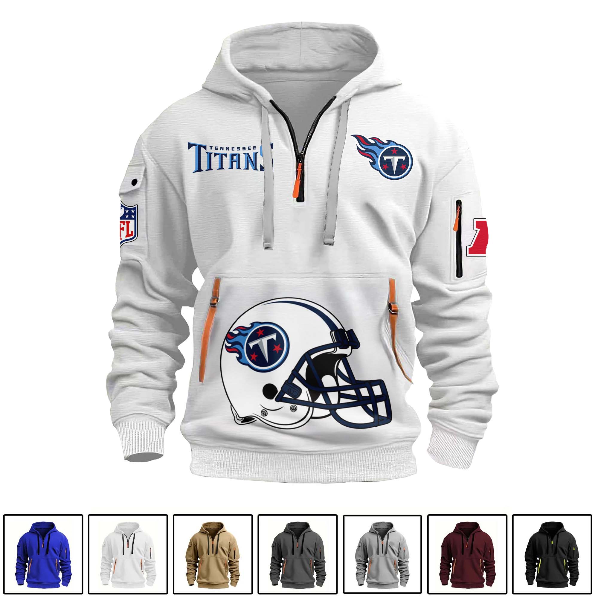 Tennessee Titans Quarter Zip Hoodie PT75142