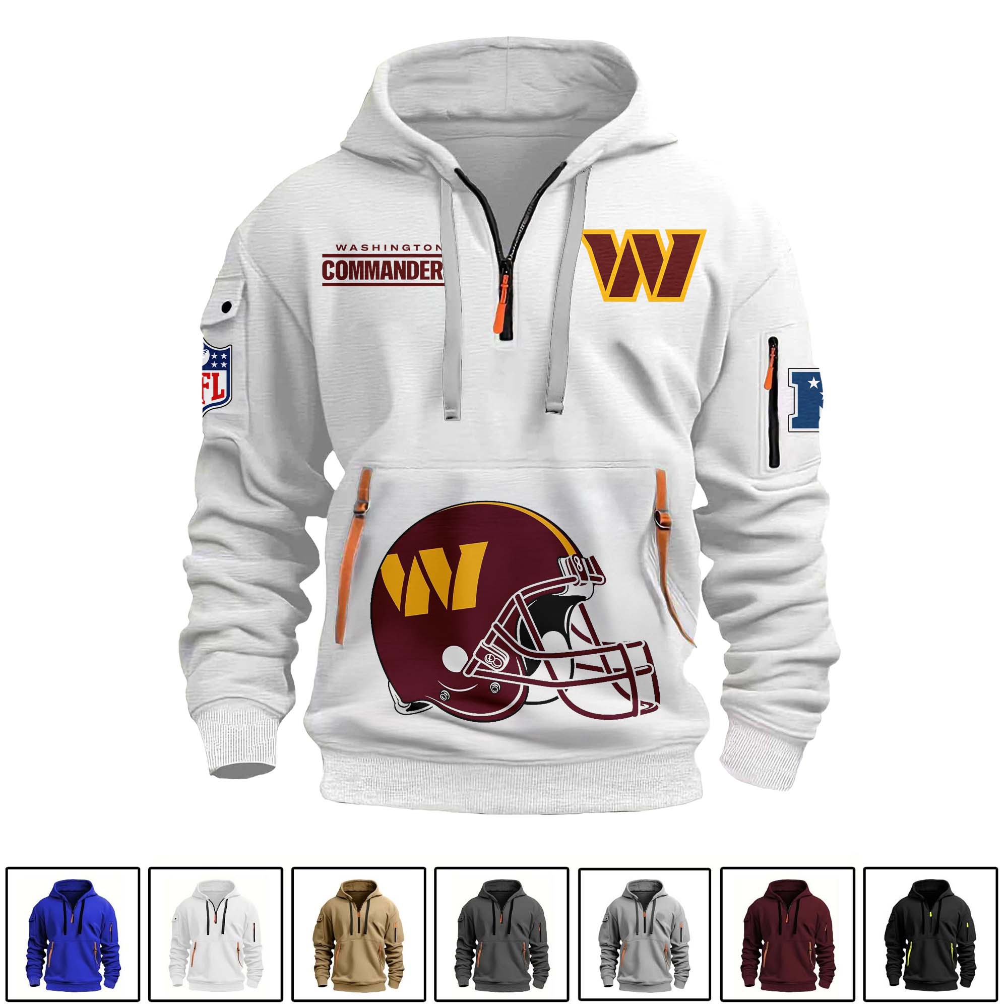 Washington Commanders Quarter Zip Hoodie PT75143