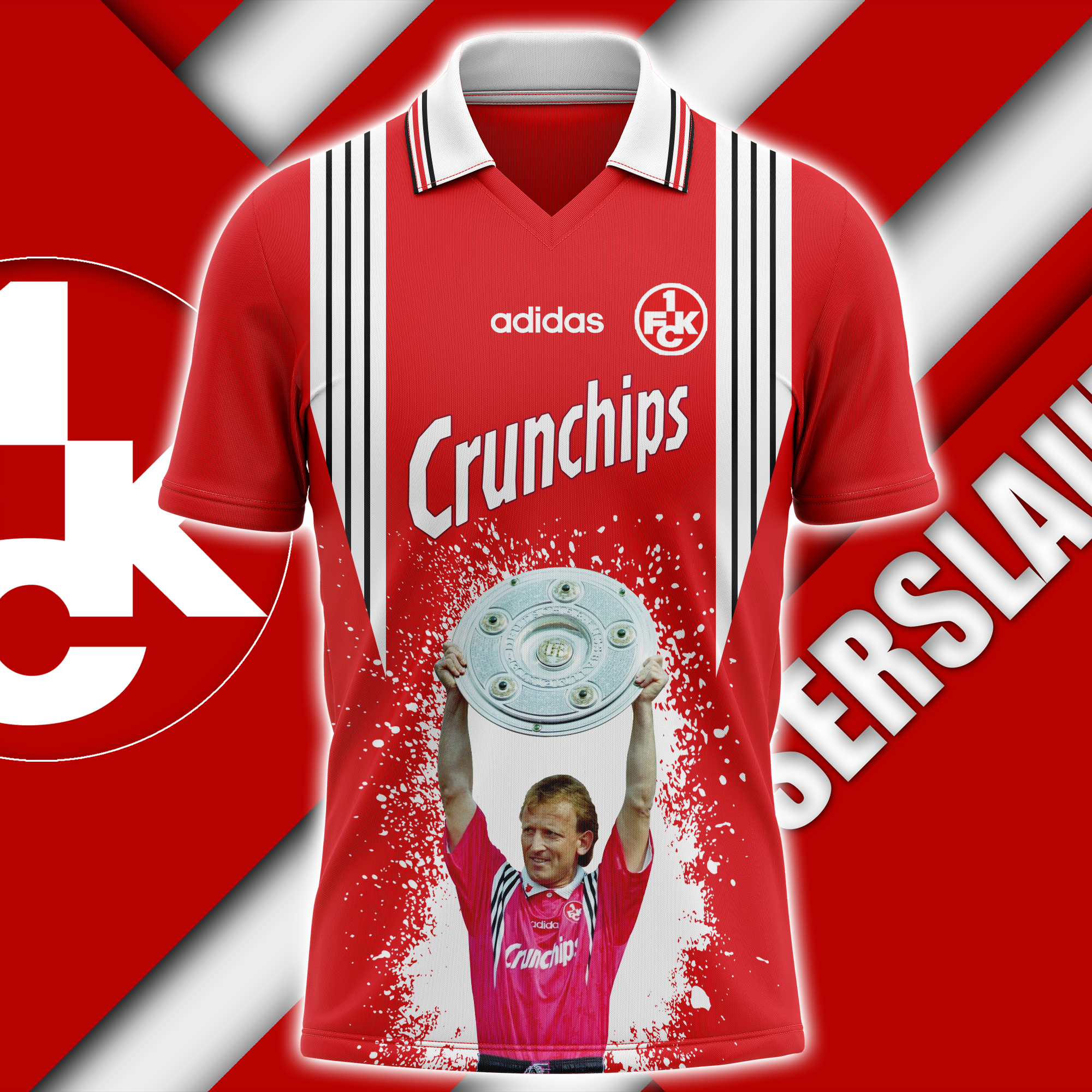 1. FC Kaiserslautern 1997–98 Andreas Brehme Retro Shirt PT75229 (Copy)