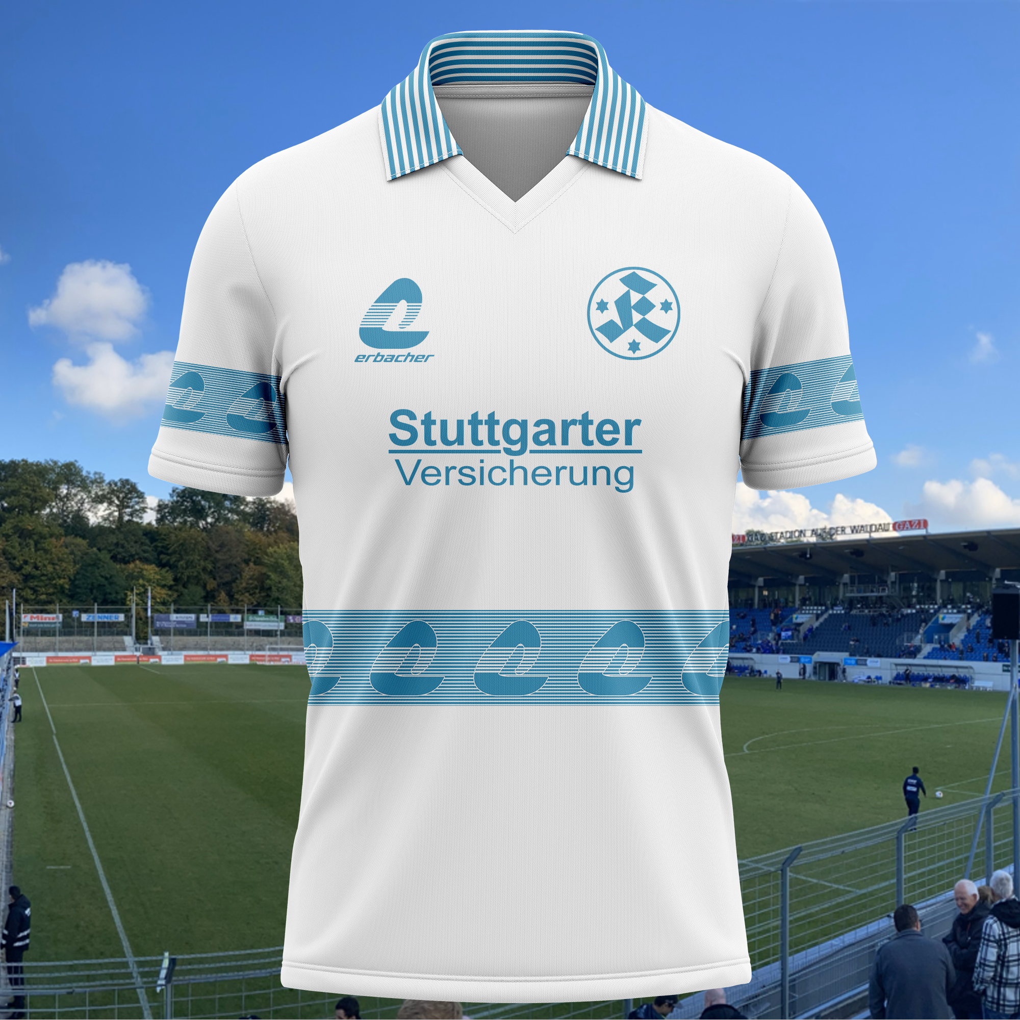 Stuttgarter Kickers 1991-1992 Away Kit Retro Shirt PT75269
