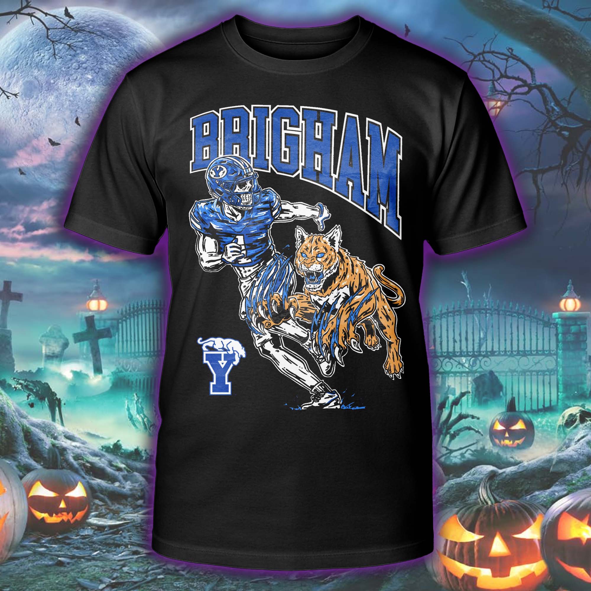 BYU Cougars Warren Lotas inspired Halloween Skeleton T-shirt PT75504