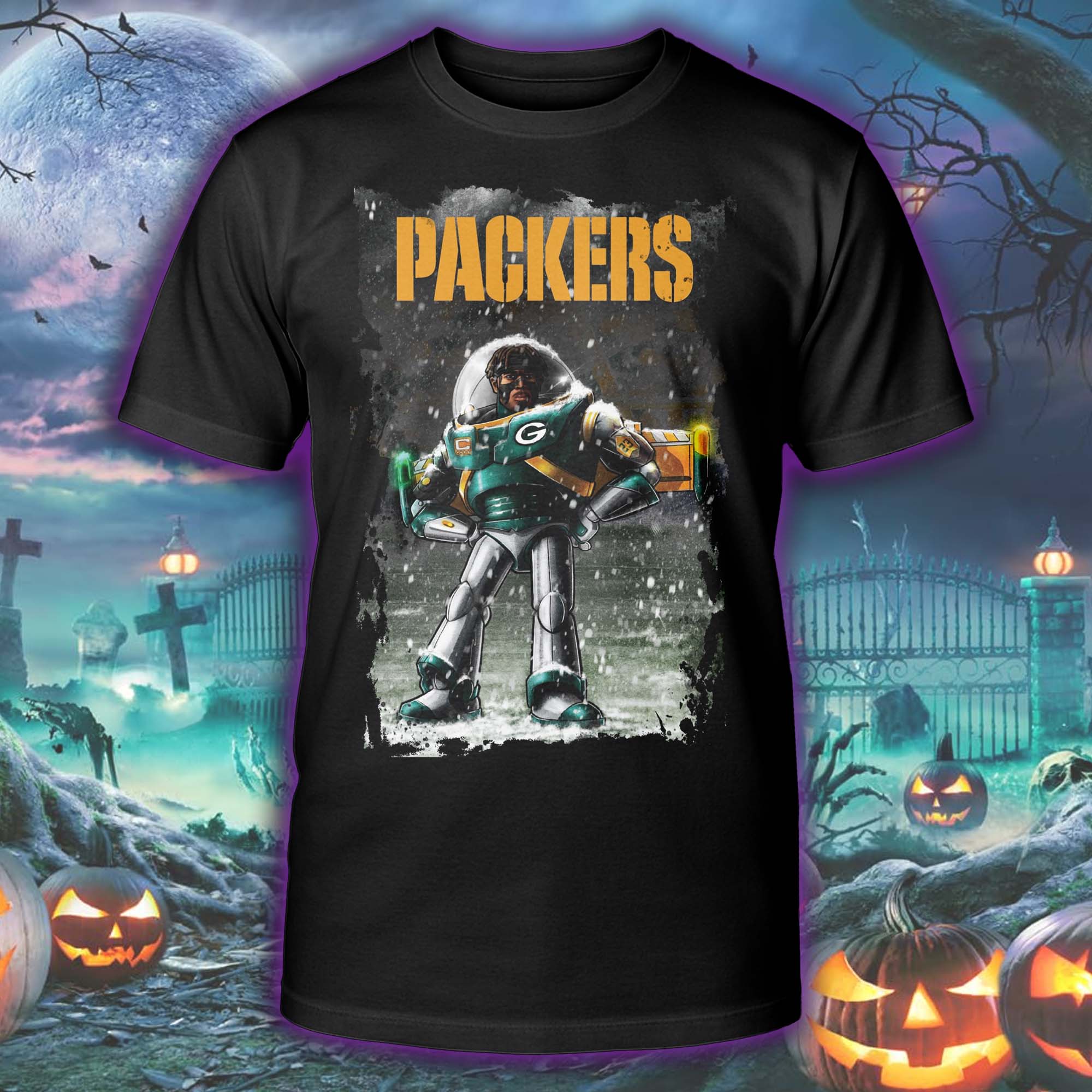 Buzz Alexander (Jaire Alexander) of Green Bay Halloween Skeleton T-shirt PT75503