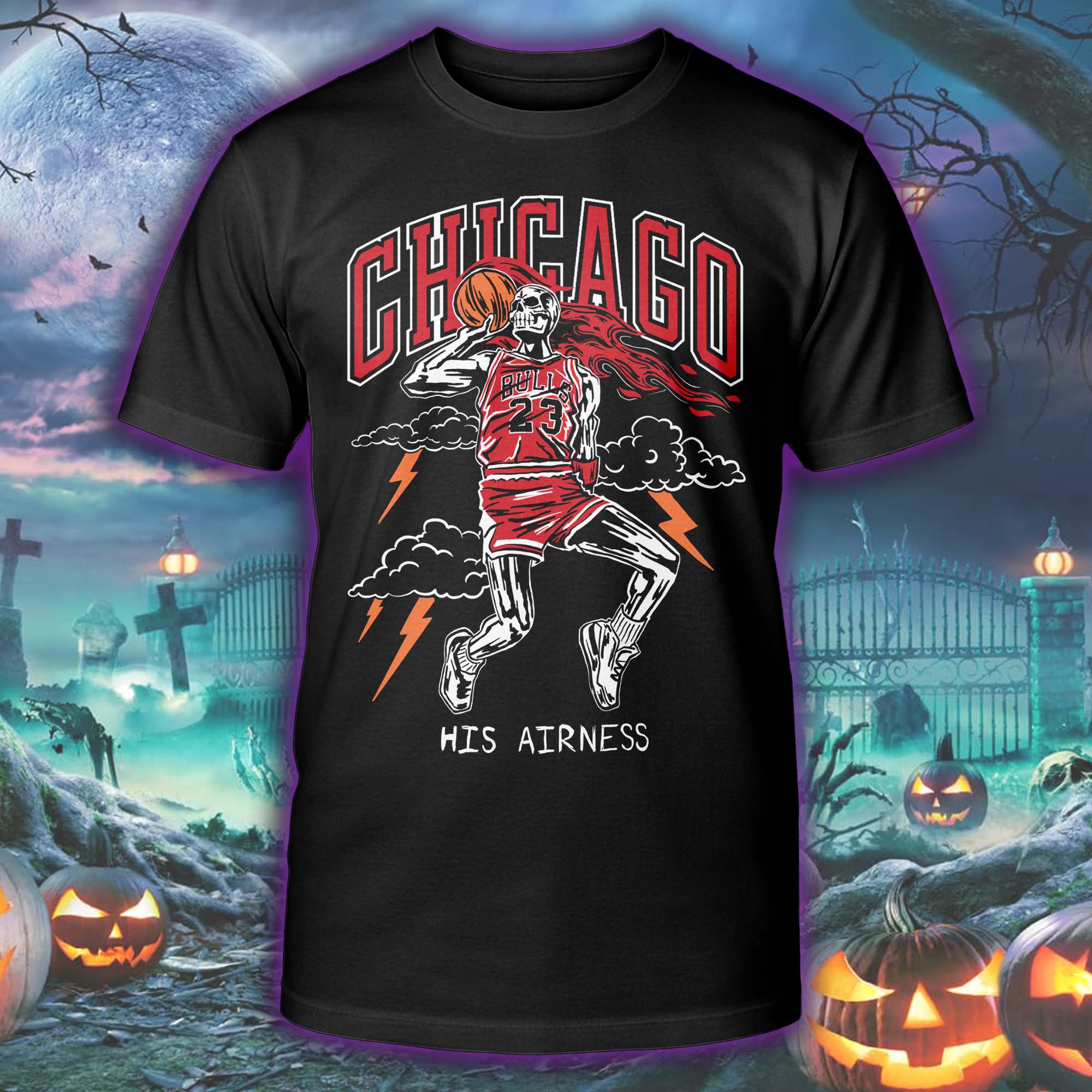 His Airness Poster Halloween Skeleton T-shirt PT75525