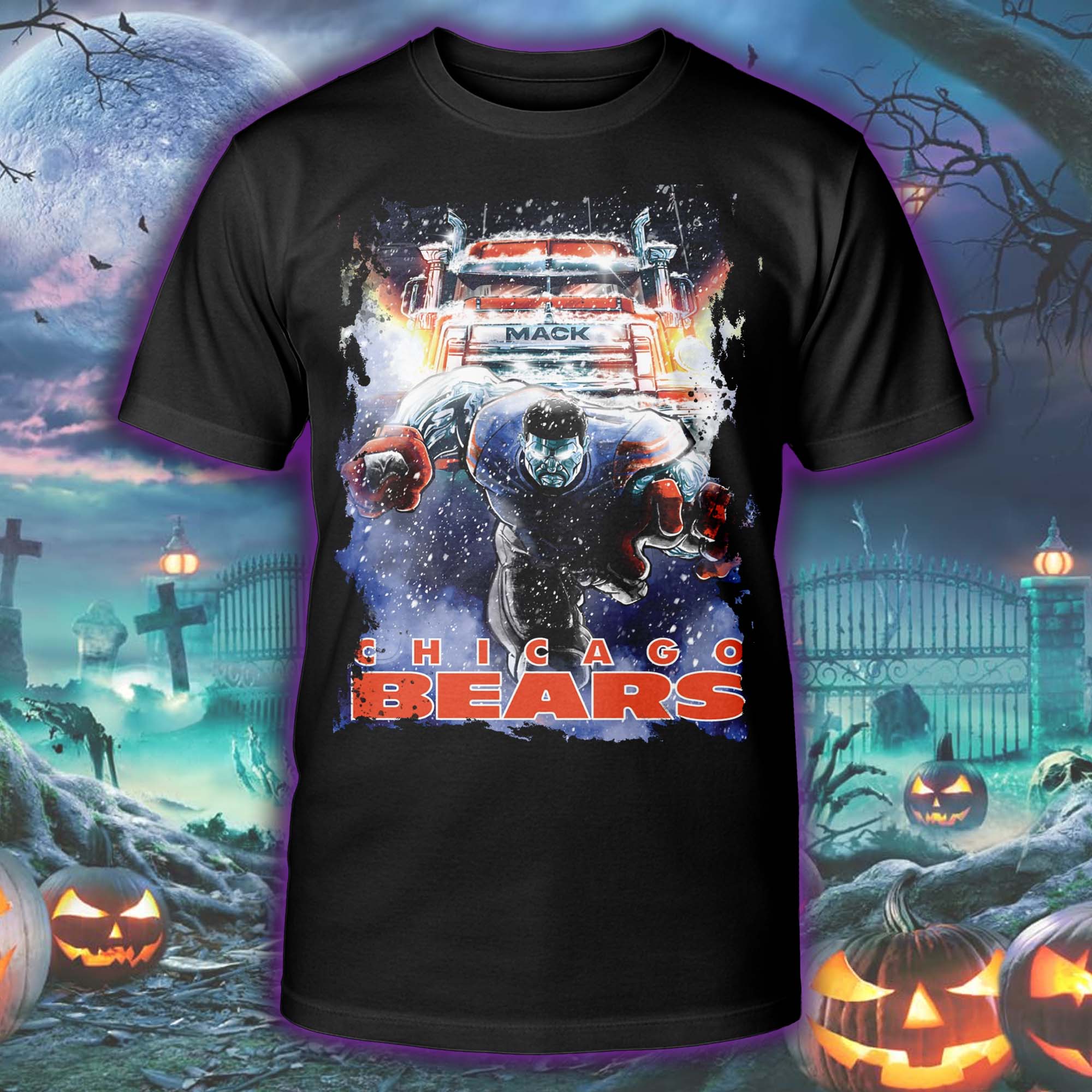 Khalil Mack Truck Halloween Skeleton T-shirt PT75532