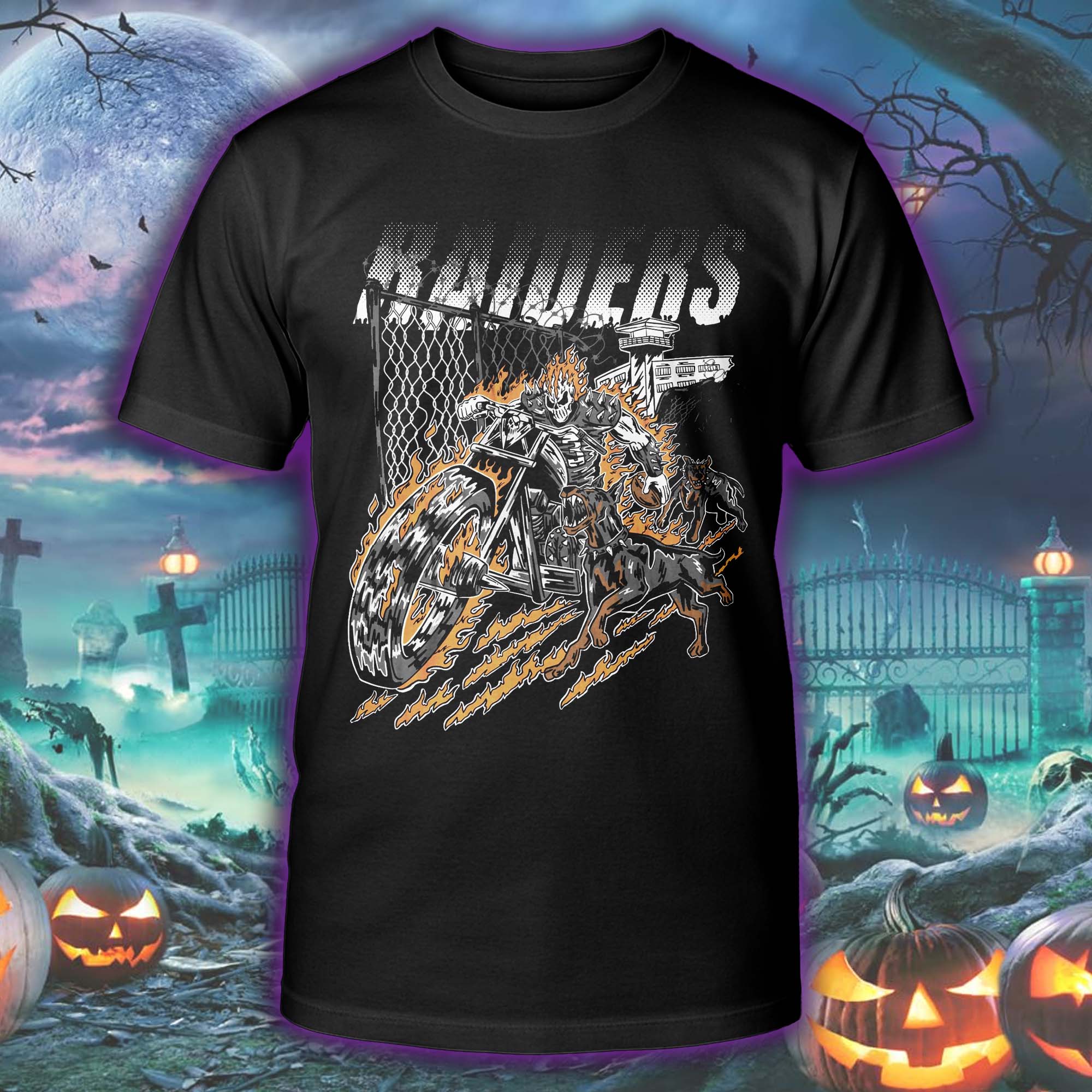 Las Vegas Raiders Skeleton Halloween Skeleton T-shirt PT75538