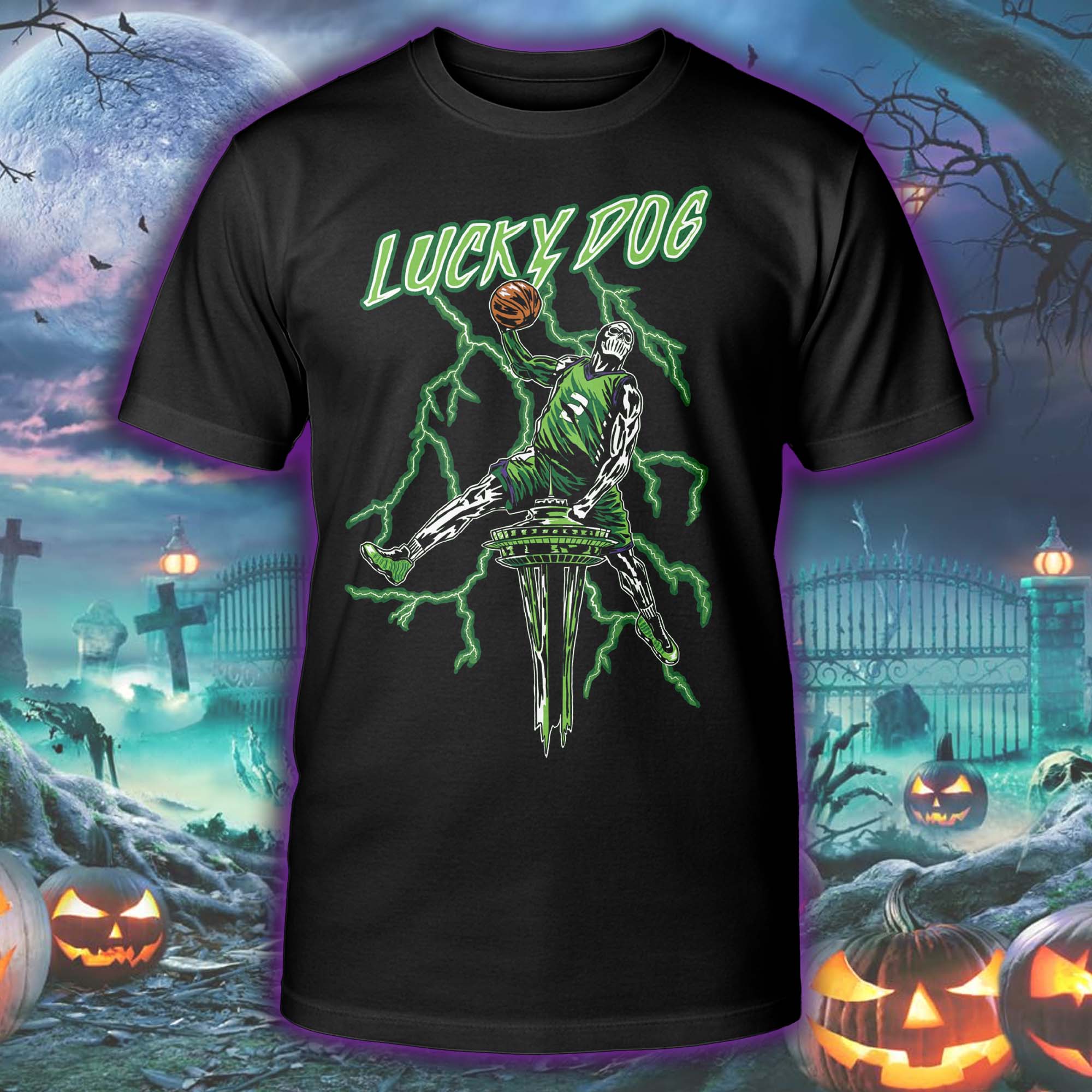 Official Collaborations with NBA Athletes Halloween Skeleton T-shirt PT75555