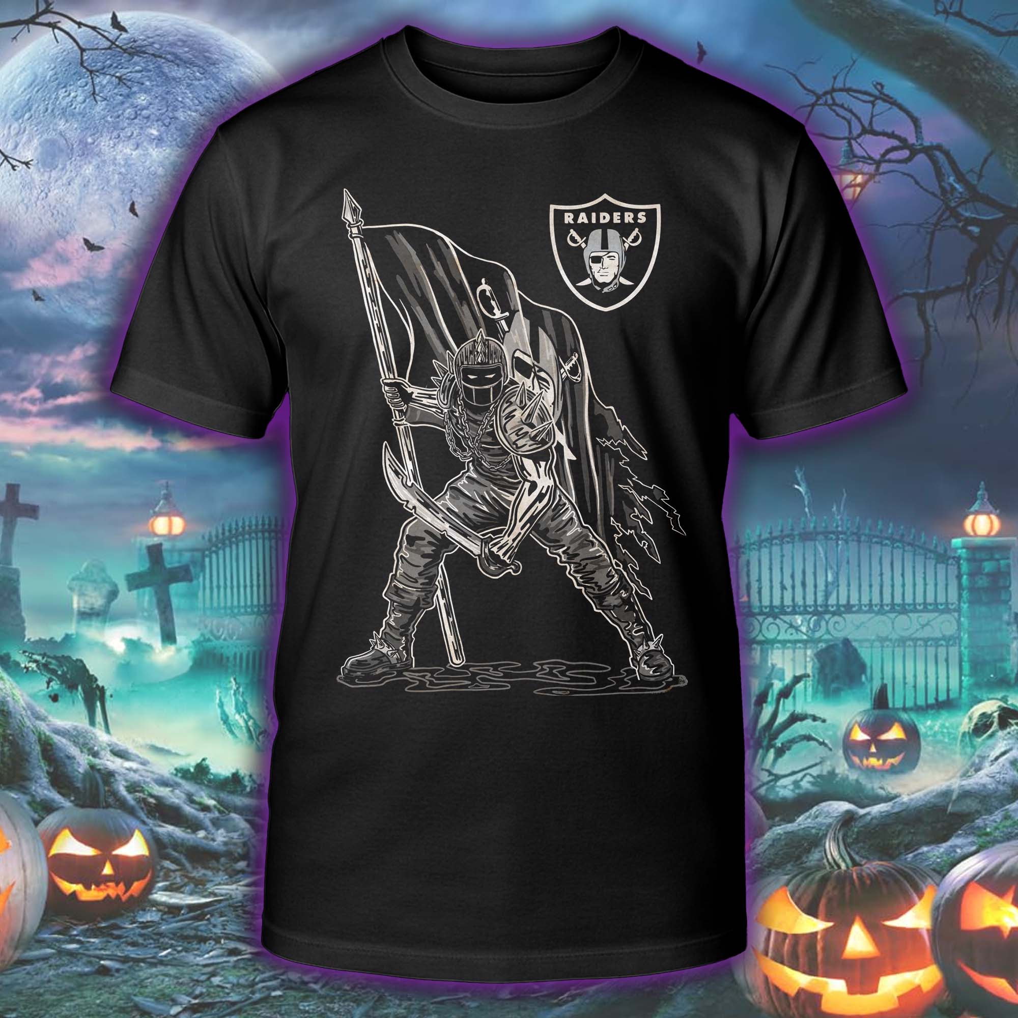 Raider Nation Halloween Skeleton T-shirt PT75559