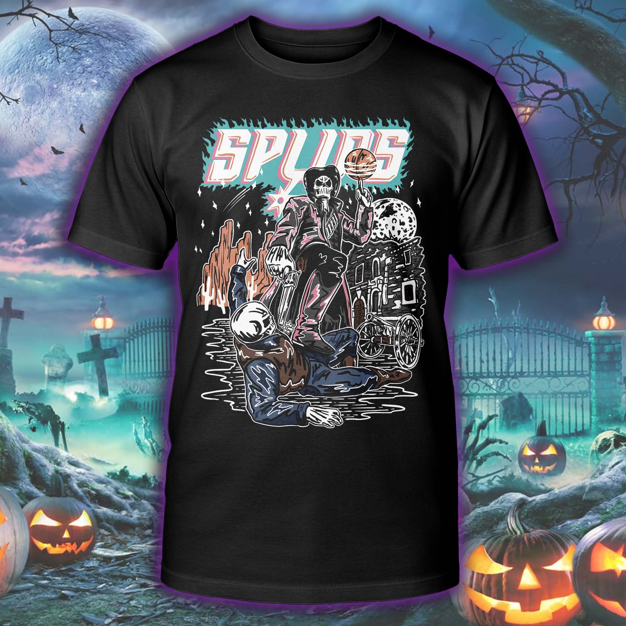 Spurs Warren Lotas Inspired Halloween Skeleton T-shirt PT75567
