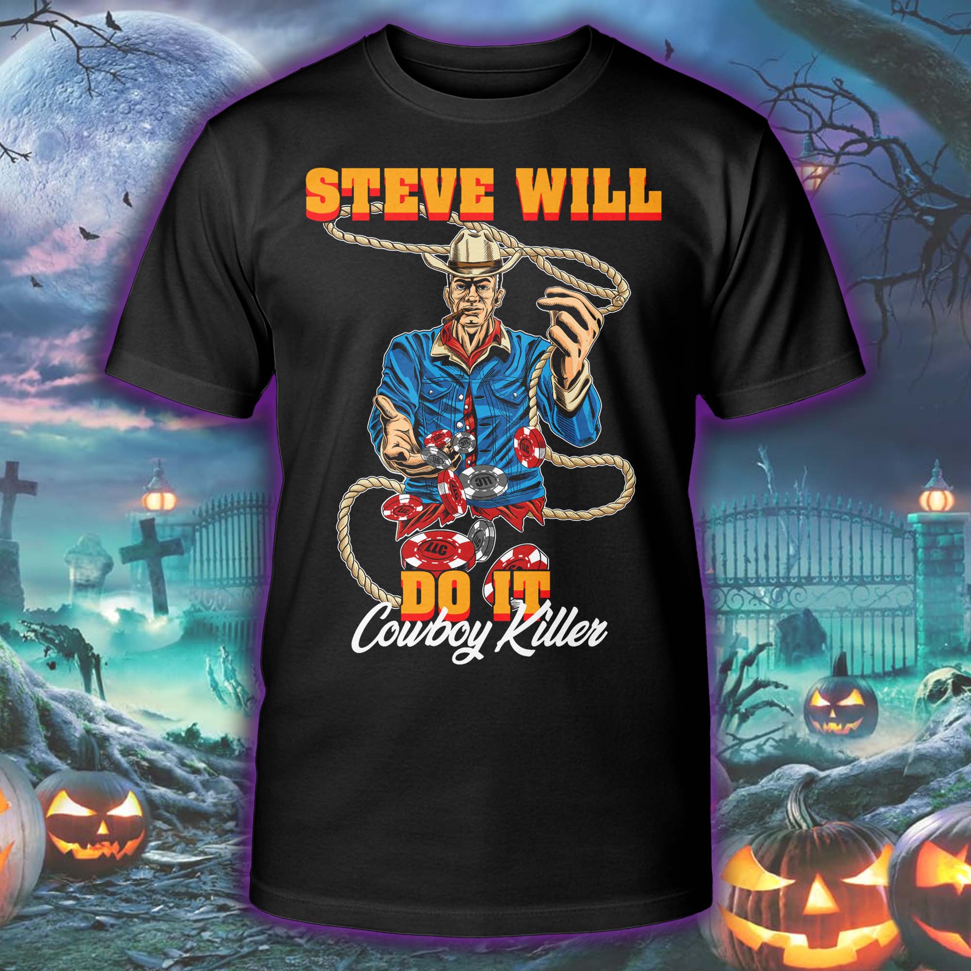 Steve Will Do It Merch Halloween Skeleton T-shirt PT75568