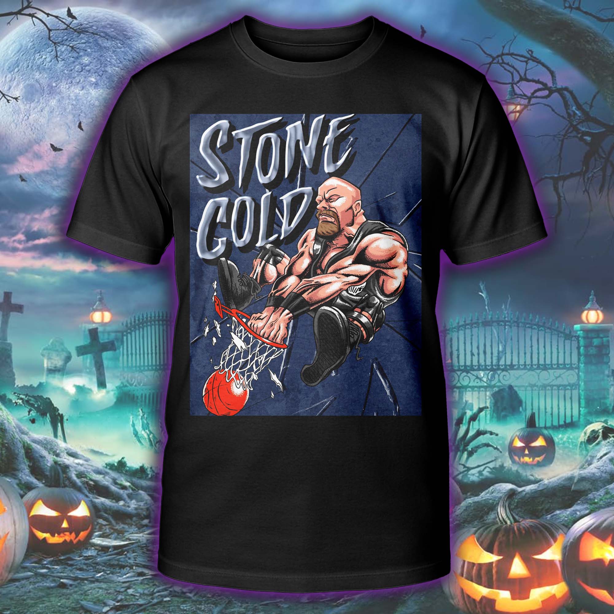 Stone Cold Monster Dunk Halloween Skeleton T-shirt PT75569
