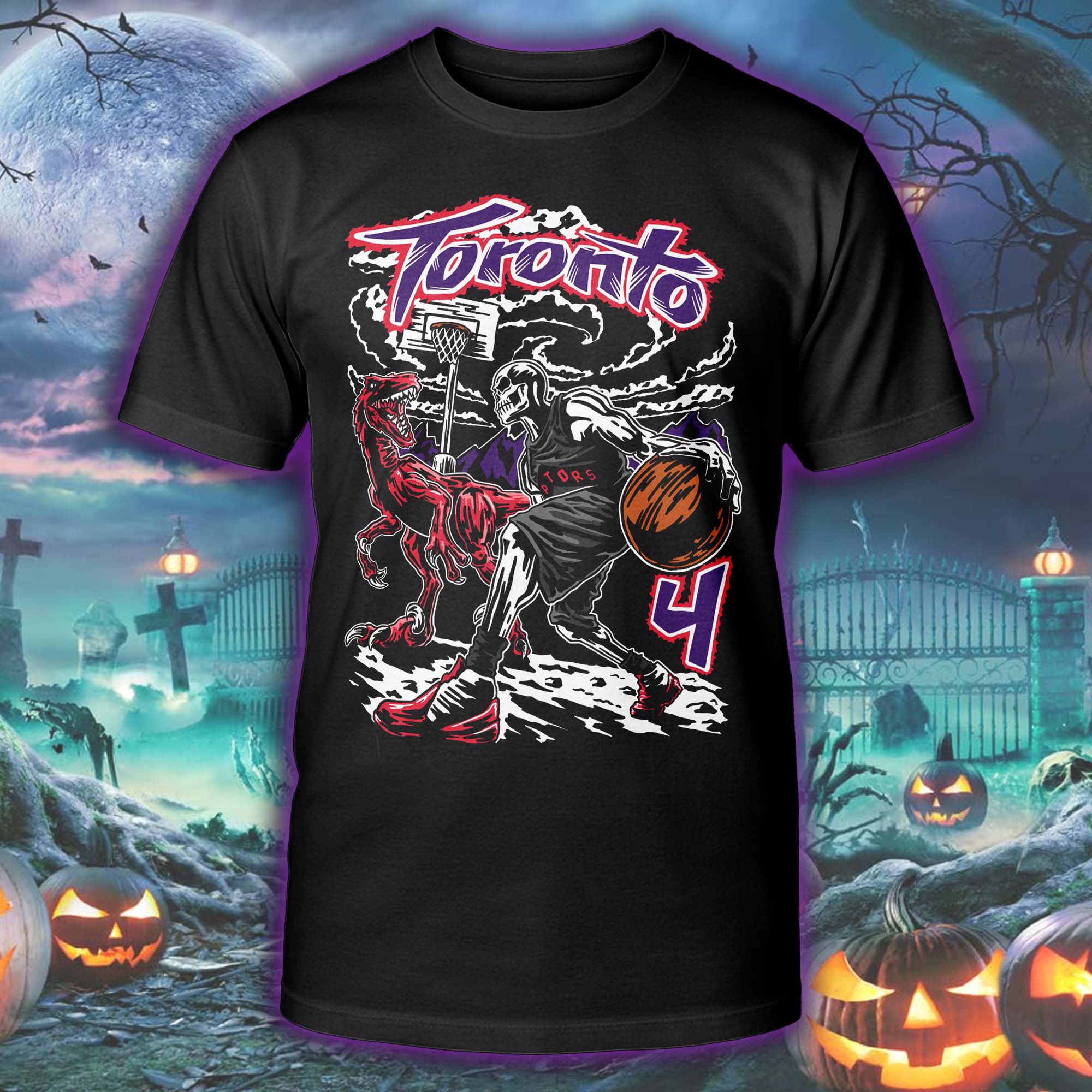 Warren Lotas Inspired- Touch Prehistoric Earth Halloween Skeleton T-shirt PT75576
