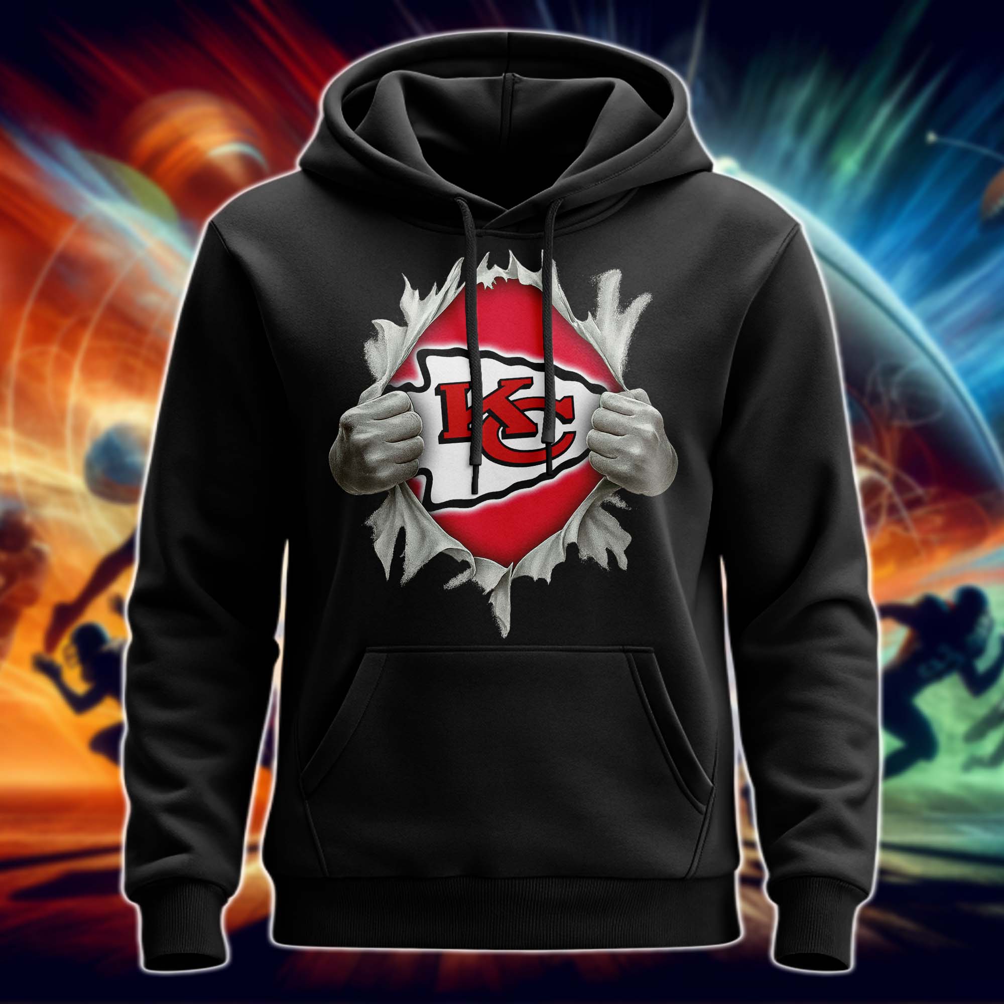 Kansas City Chiefs Superman Hand / Ripped Shirt PT75688