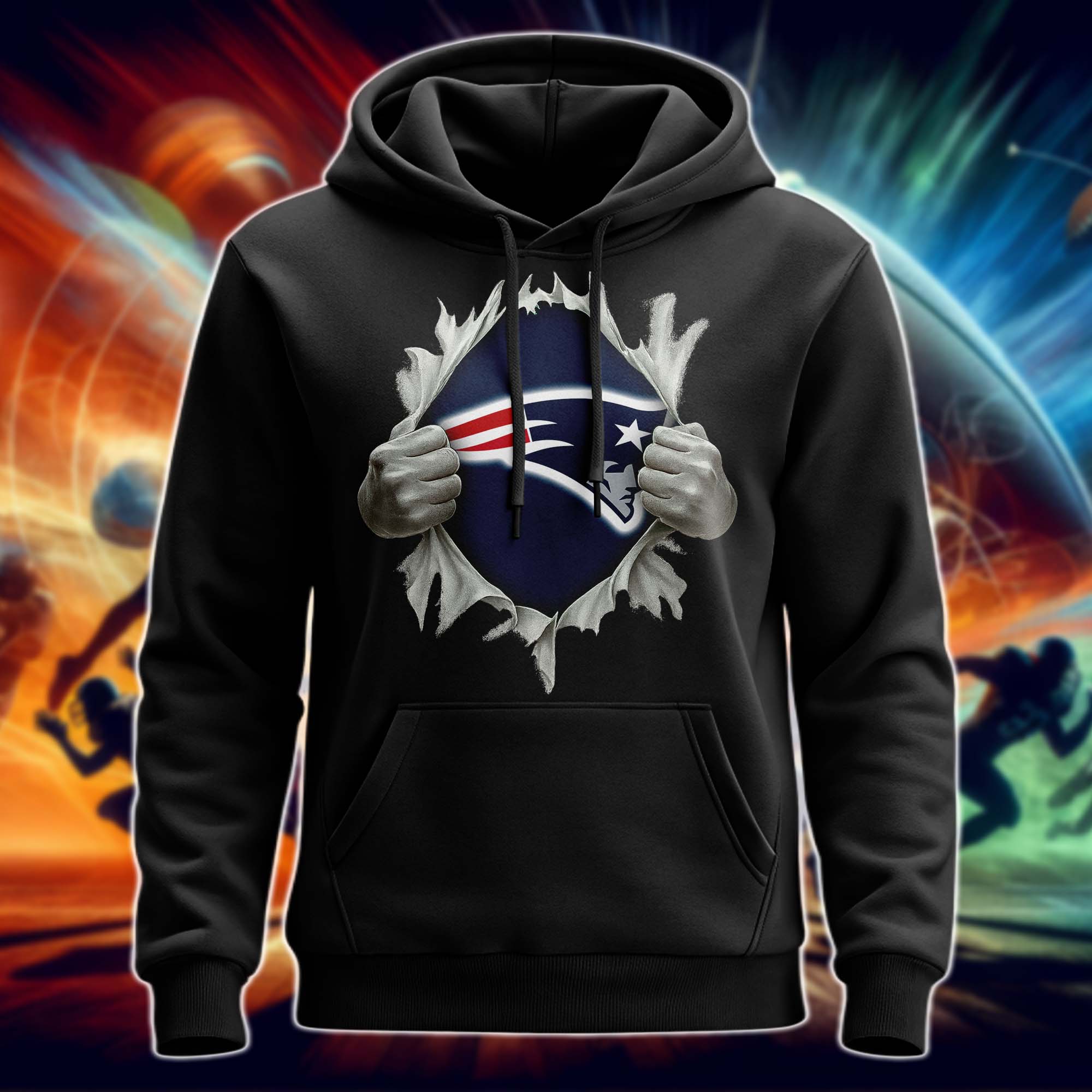 New England Patriots Superman Hand / Ripped Shirt PT75694