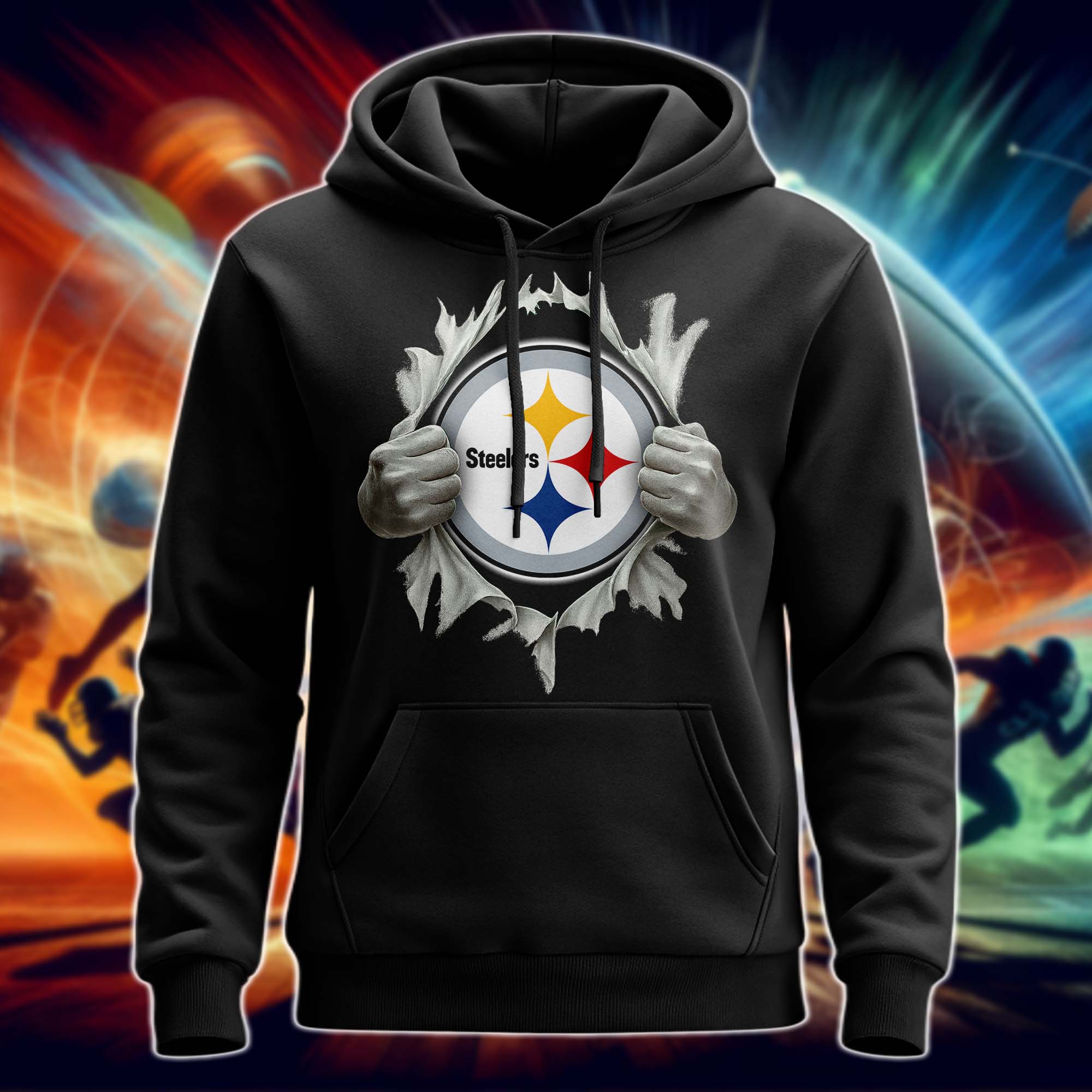 Pittsburgh Steelers Superman Hand / Ripped Shirt PT75699