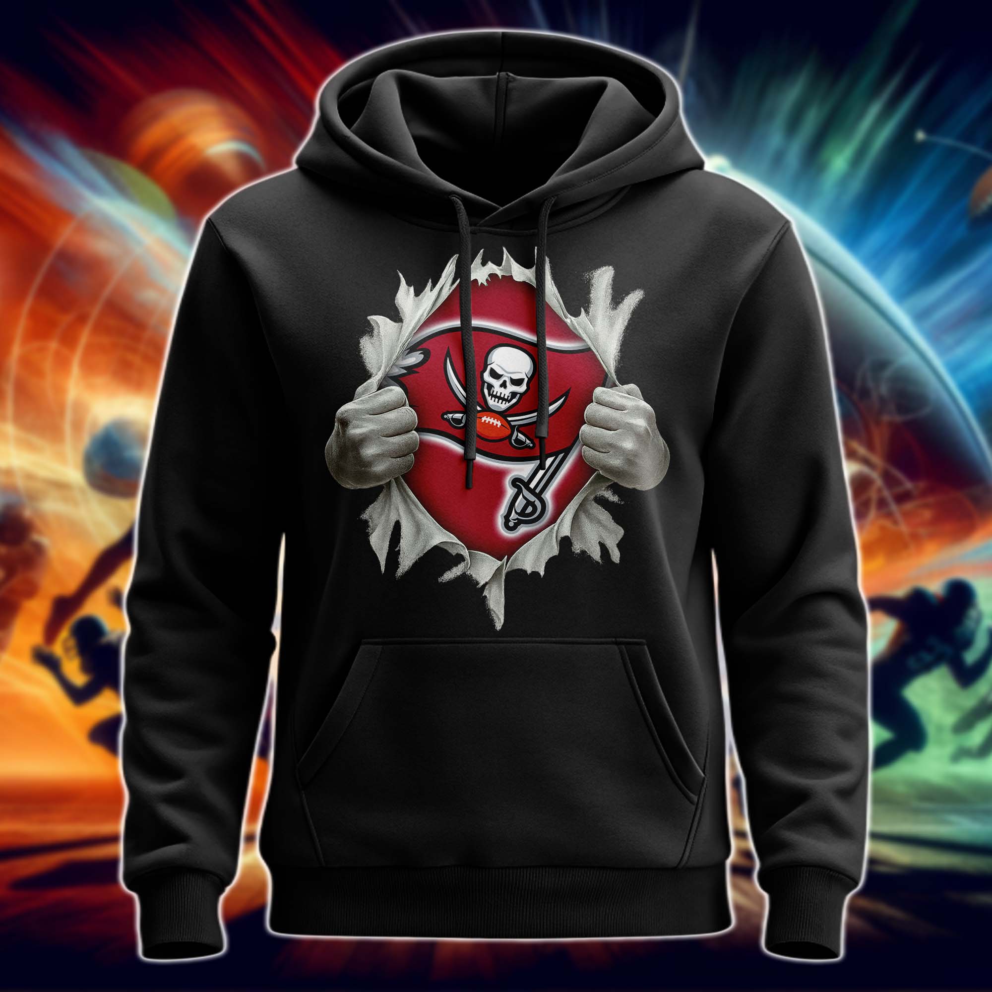 Tampa Bay Buccaneers Superman Hand / Ripped Shirt PT75702
