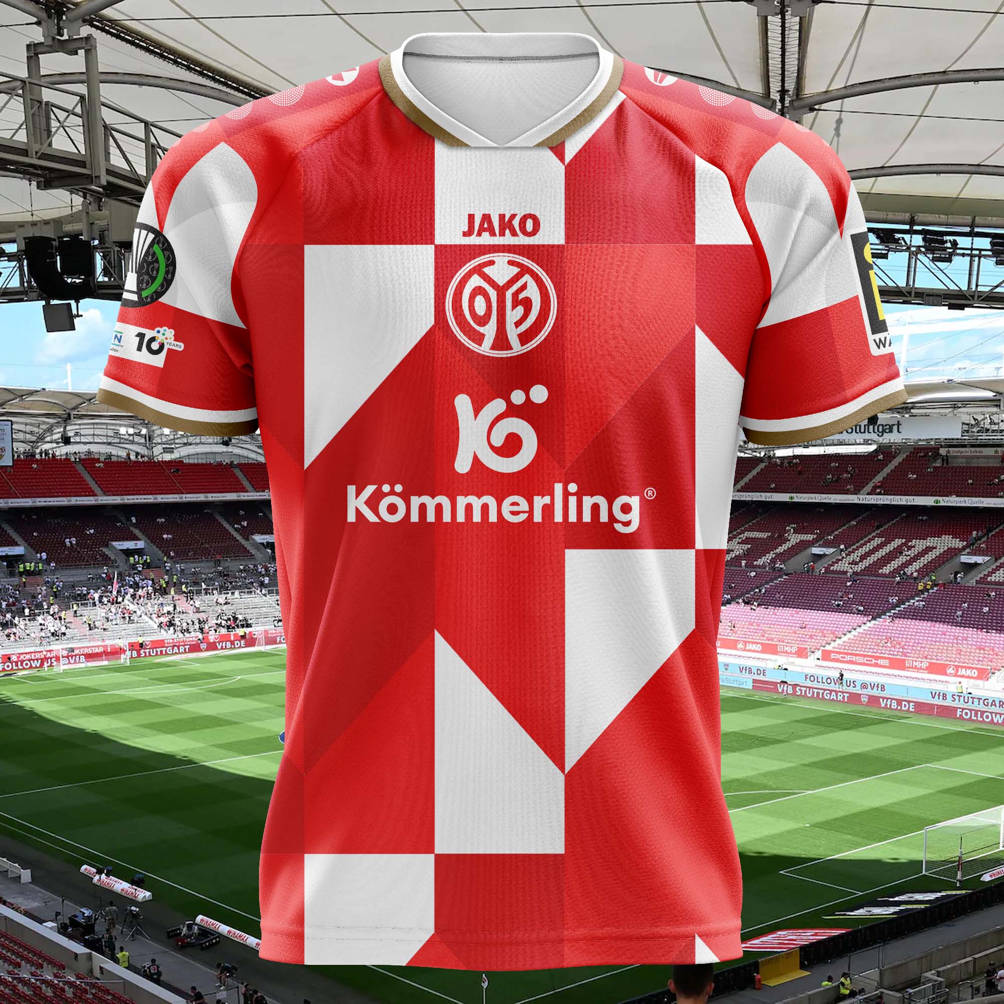 1. FSV Mainz 05 2025-26 Conference League Home Kit Retro Shirt PT75706