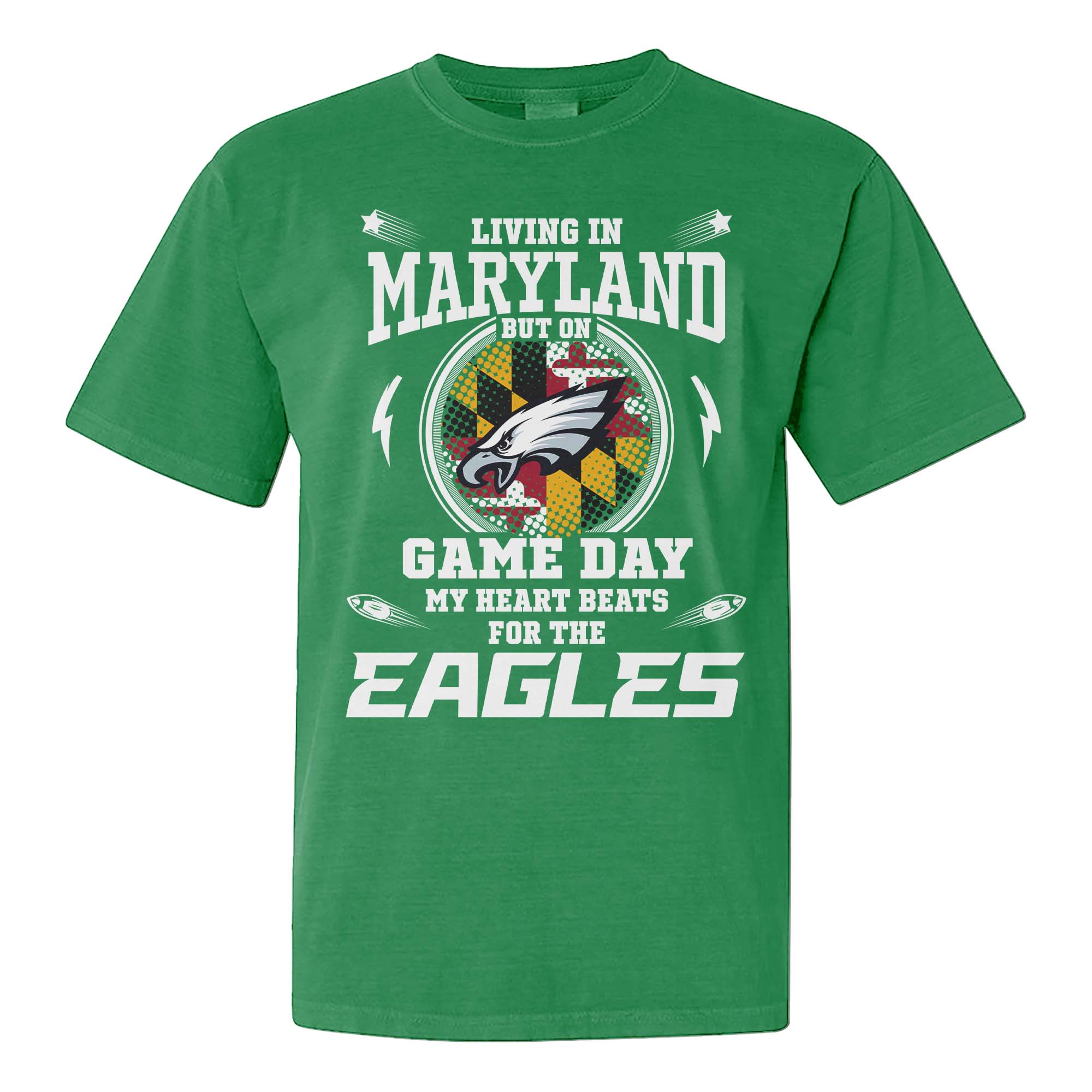 I May Live In Maryland But On Game Day My Heart And Soul Belongs To Philadelphia Eagles Shirt PT75720