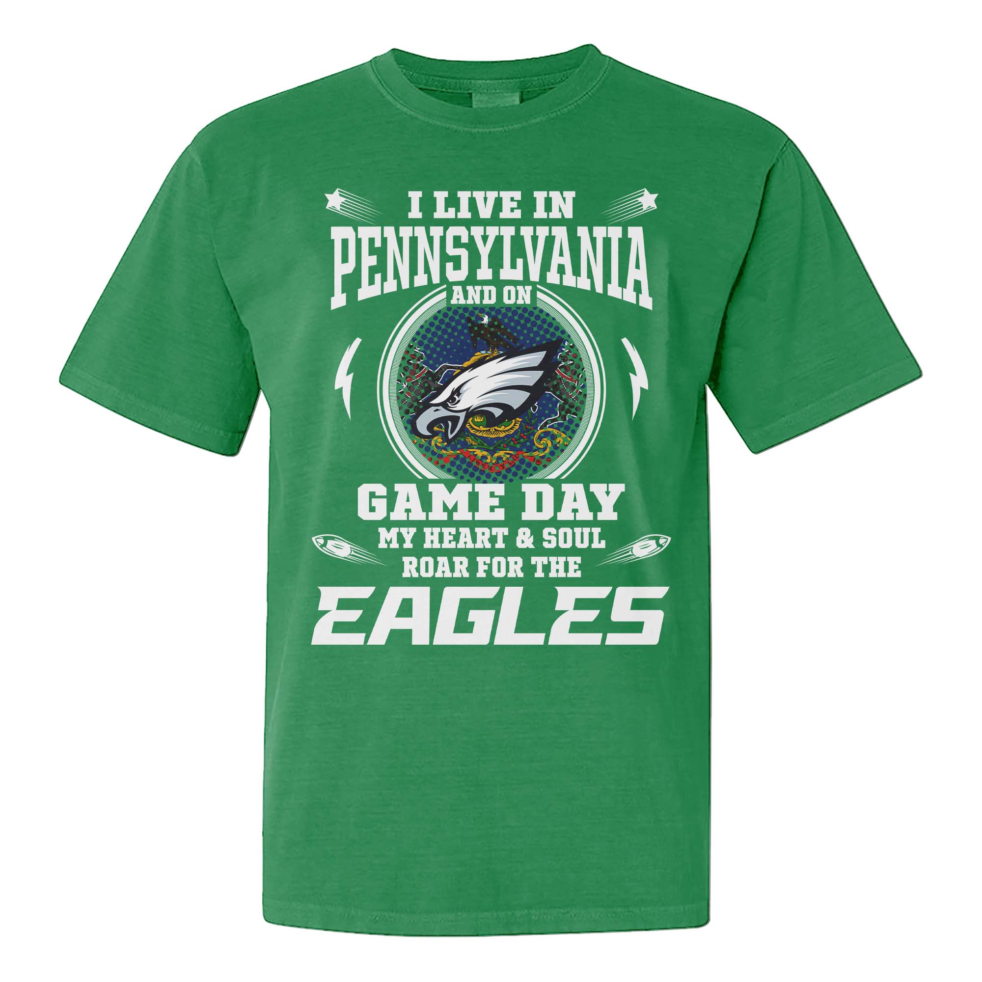 I May Live In Pennsylvania But On Game Day My Heart And Soul Belongs To Philadelphia Eagles Shirt PT75725
