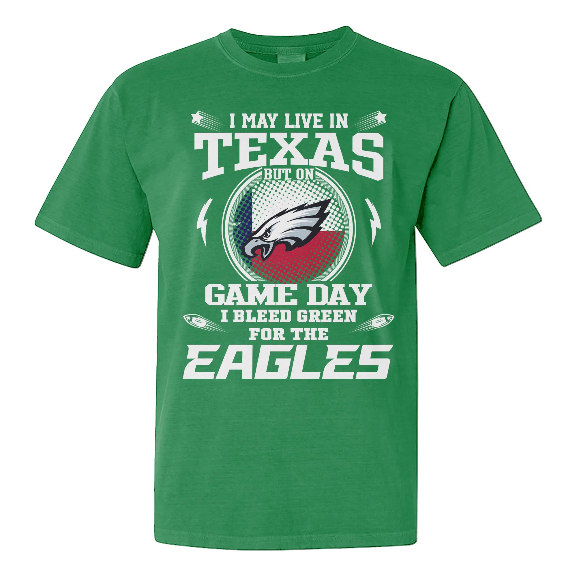 I May Live In Texas But On Game Day My Heart And Soul Belongs To Philadelphia Eagles Shirt PT75726