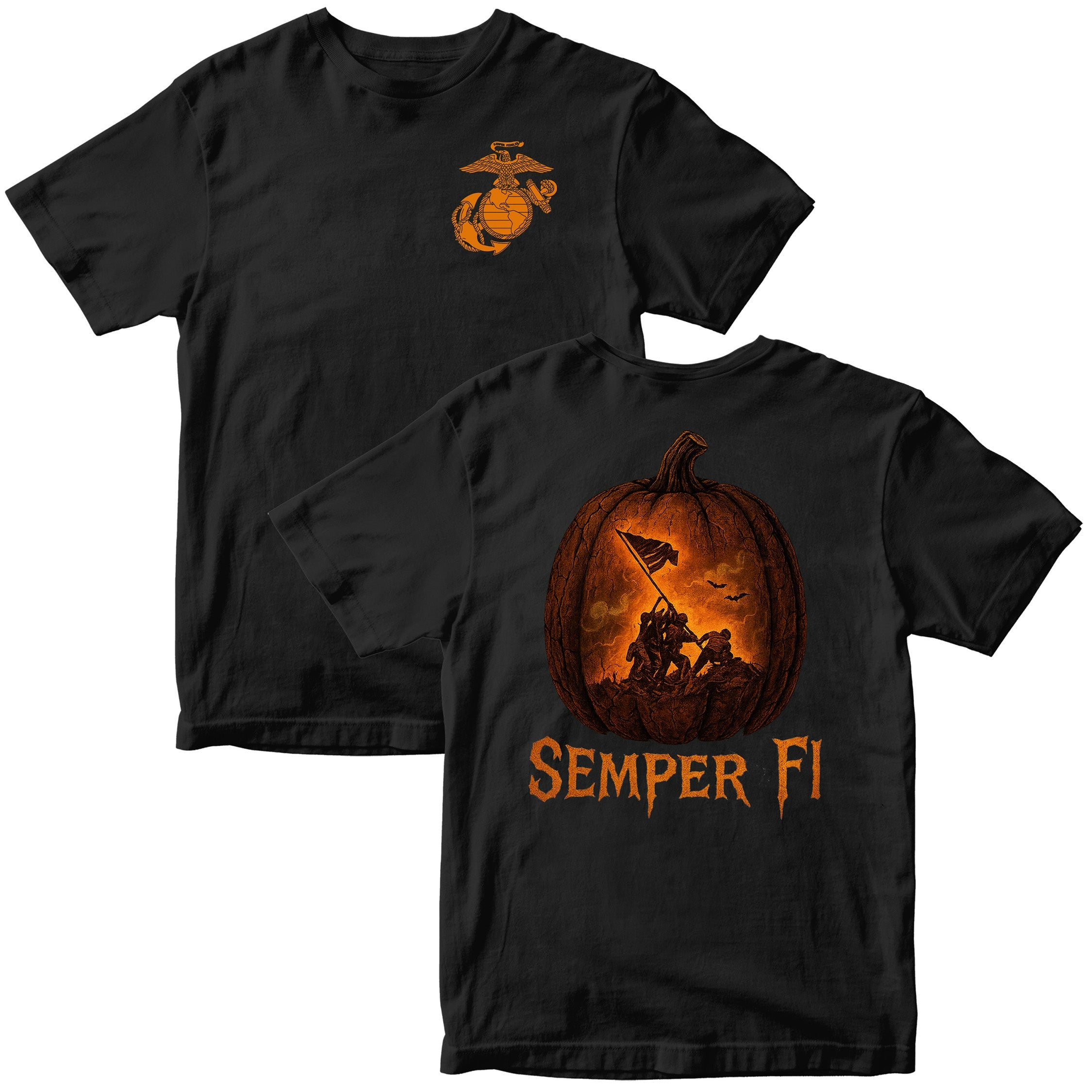 Marines Iwo Jima Jack-O’-Lantern Halloween T-shirt PT75809