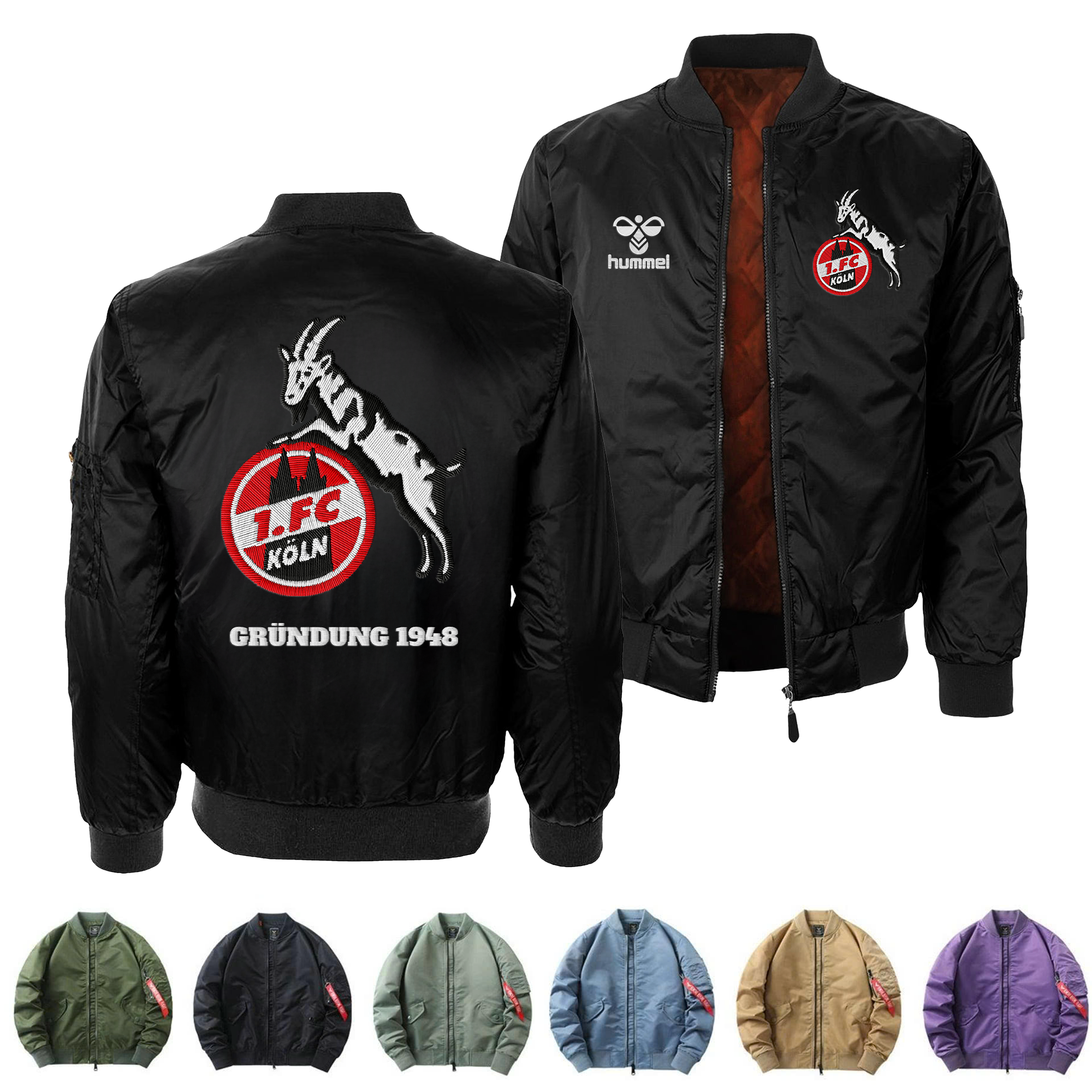 1. FC Köln Embroidered Bomber Jacket PT75848