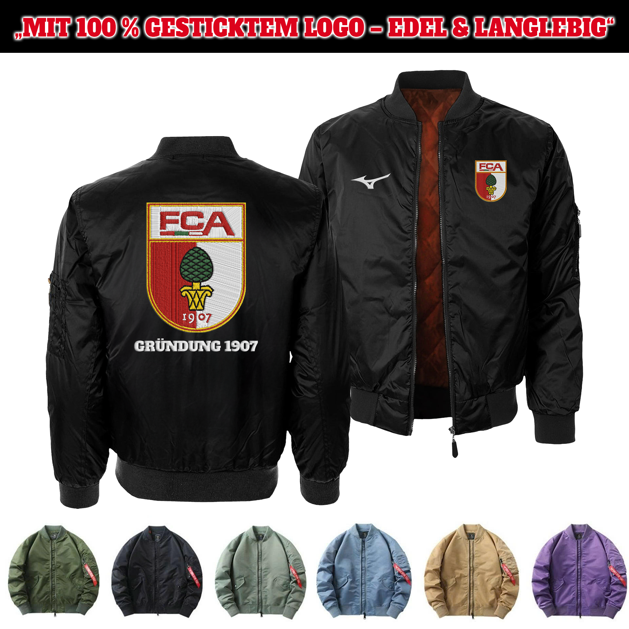 FC Augsburg Embroidered Bomber Jacket PT75851