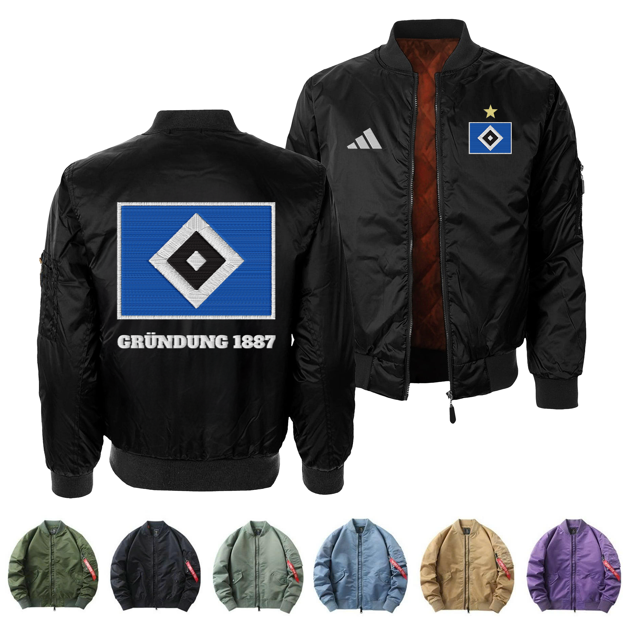 Hamburger SV Embroidered Bomber Jacket PT75848