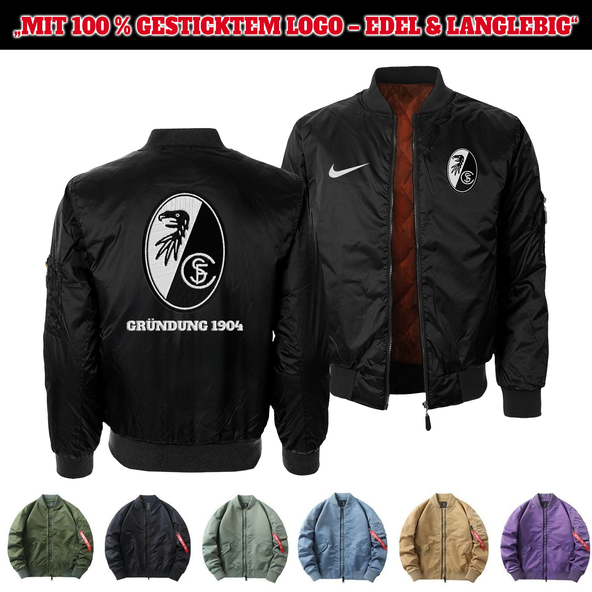 SC Freiburg Embroidered Bomber Jacket PT75855
