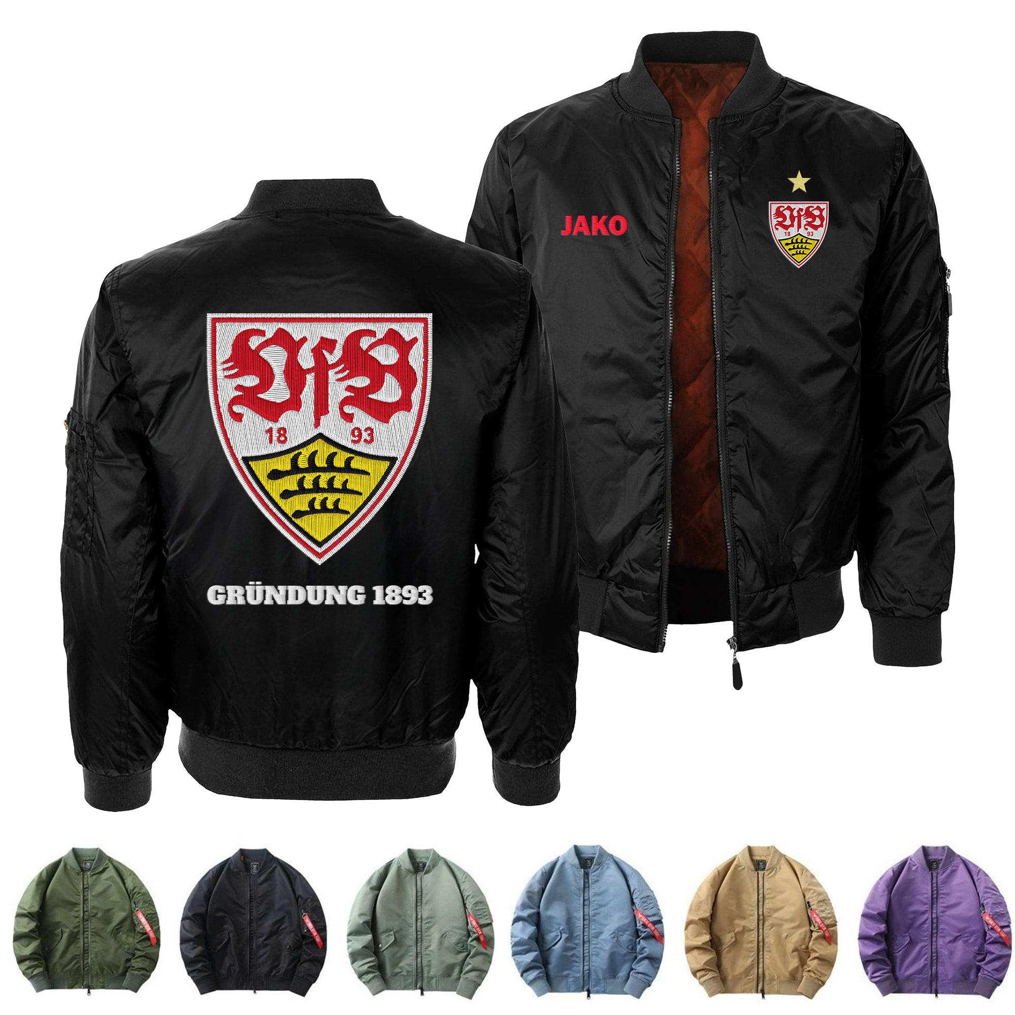VfB Stuttgart Embroidered Bomber Jacket PT75848