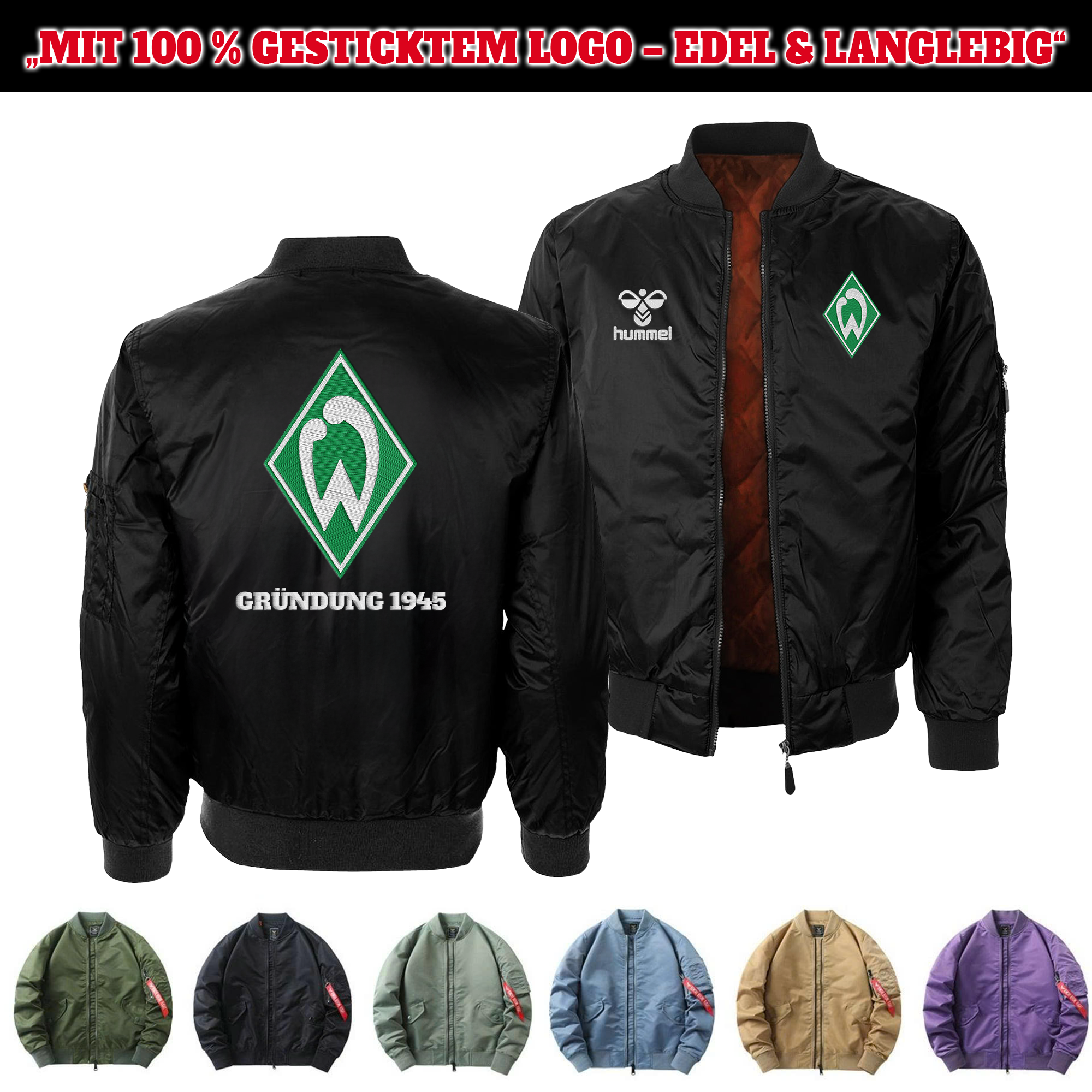Werder Bremen Embroidered Bomber Jacket PT75858